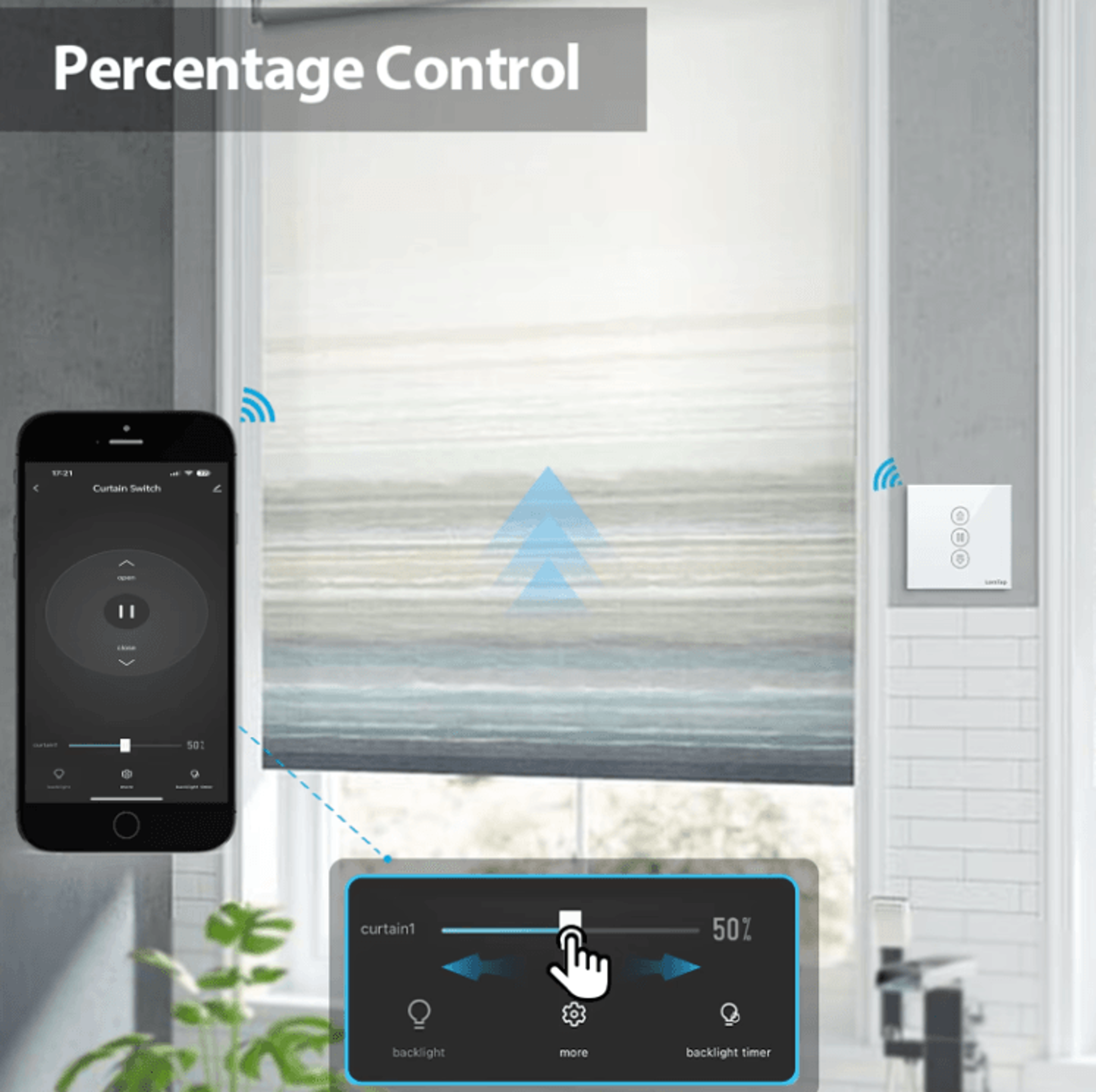 tuya wifi roller shutter curtain switch – smart motorized blinds controller with remote, timer & voice control