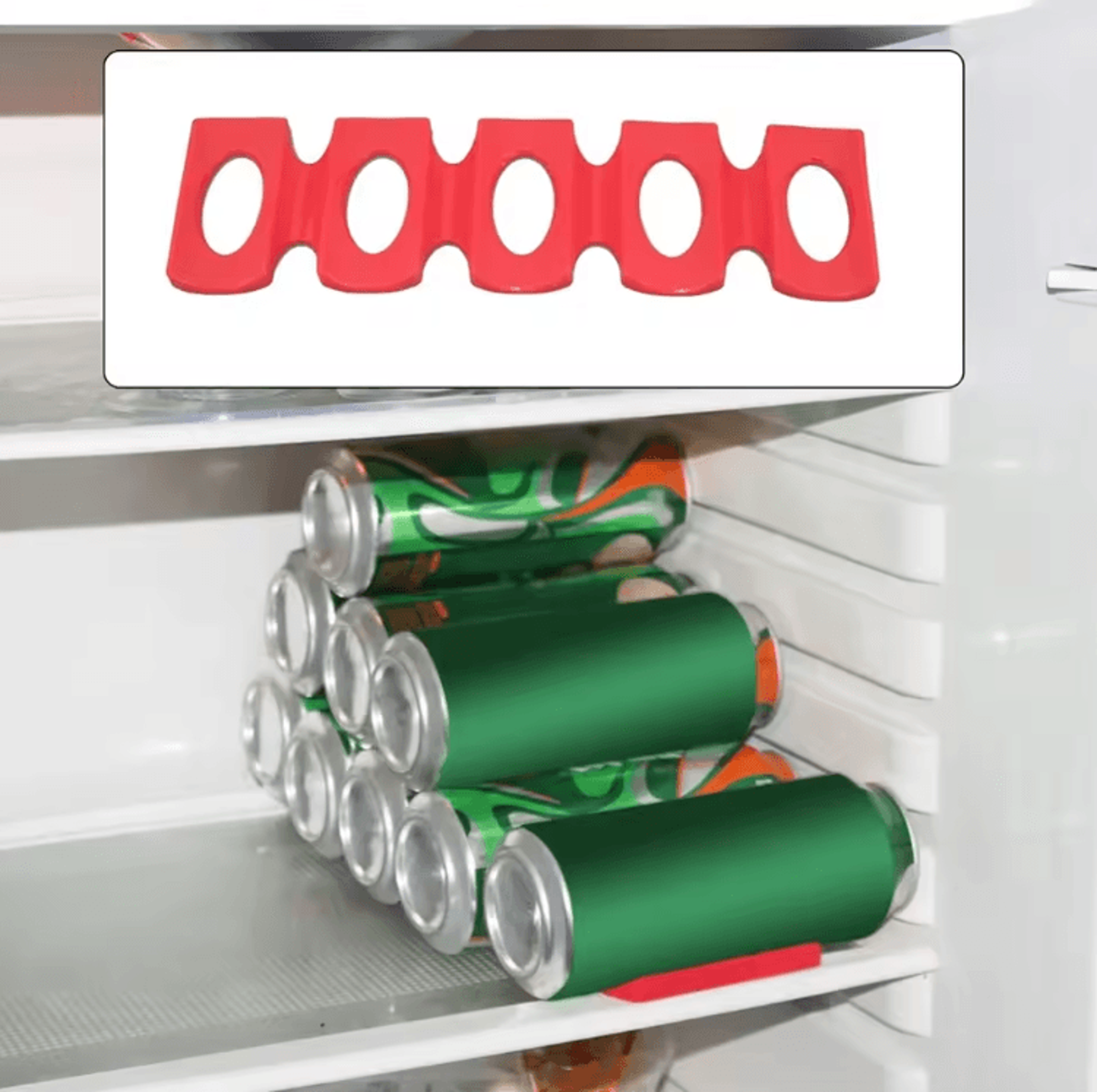 flexstack silicone fridge can organizer mat for cans and bottles