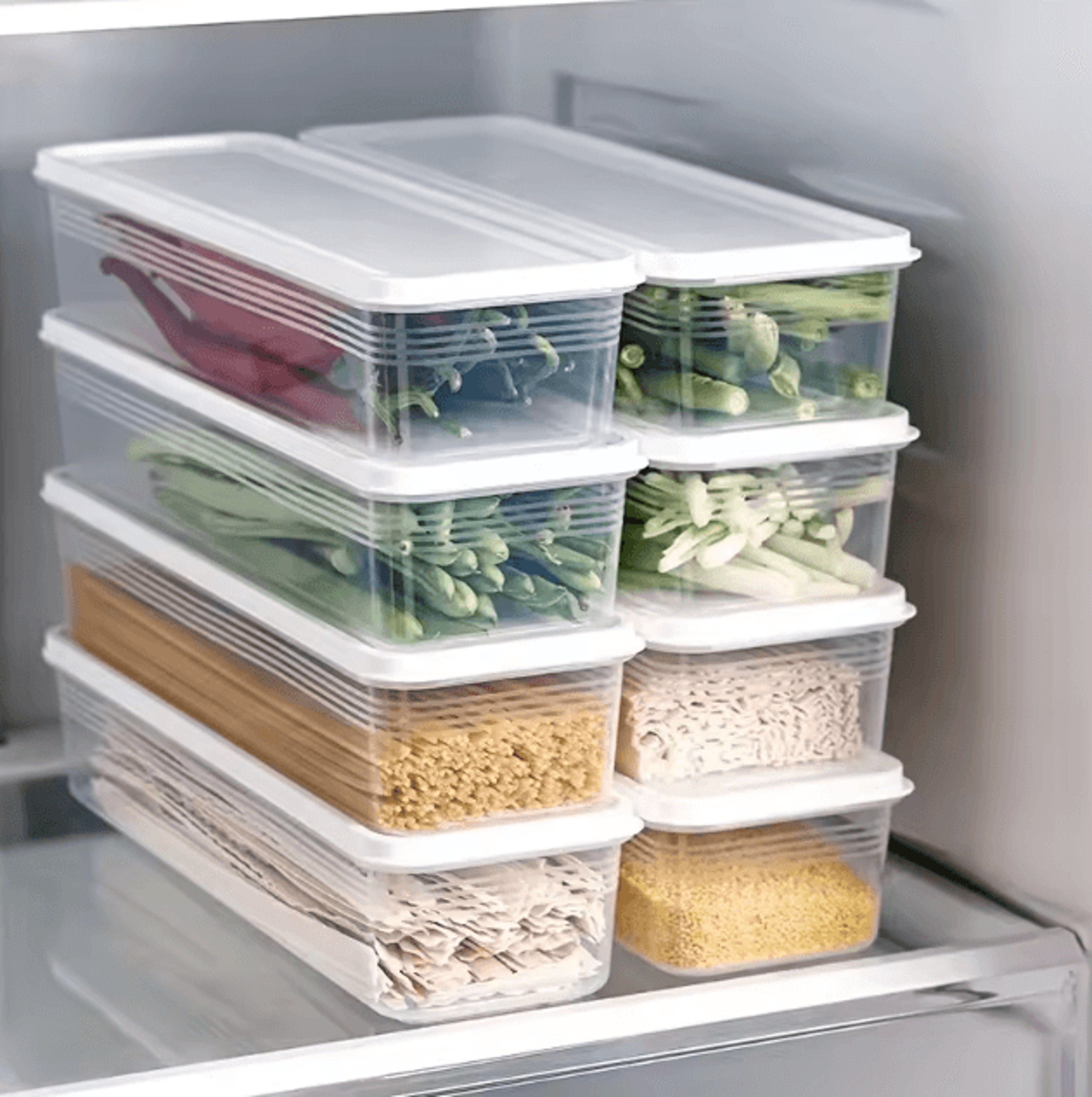 freshseal transparent refrigerator storage box sealed food preservation container