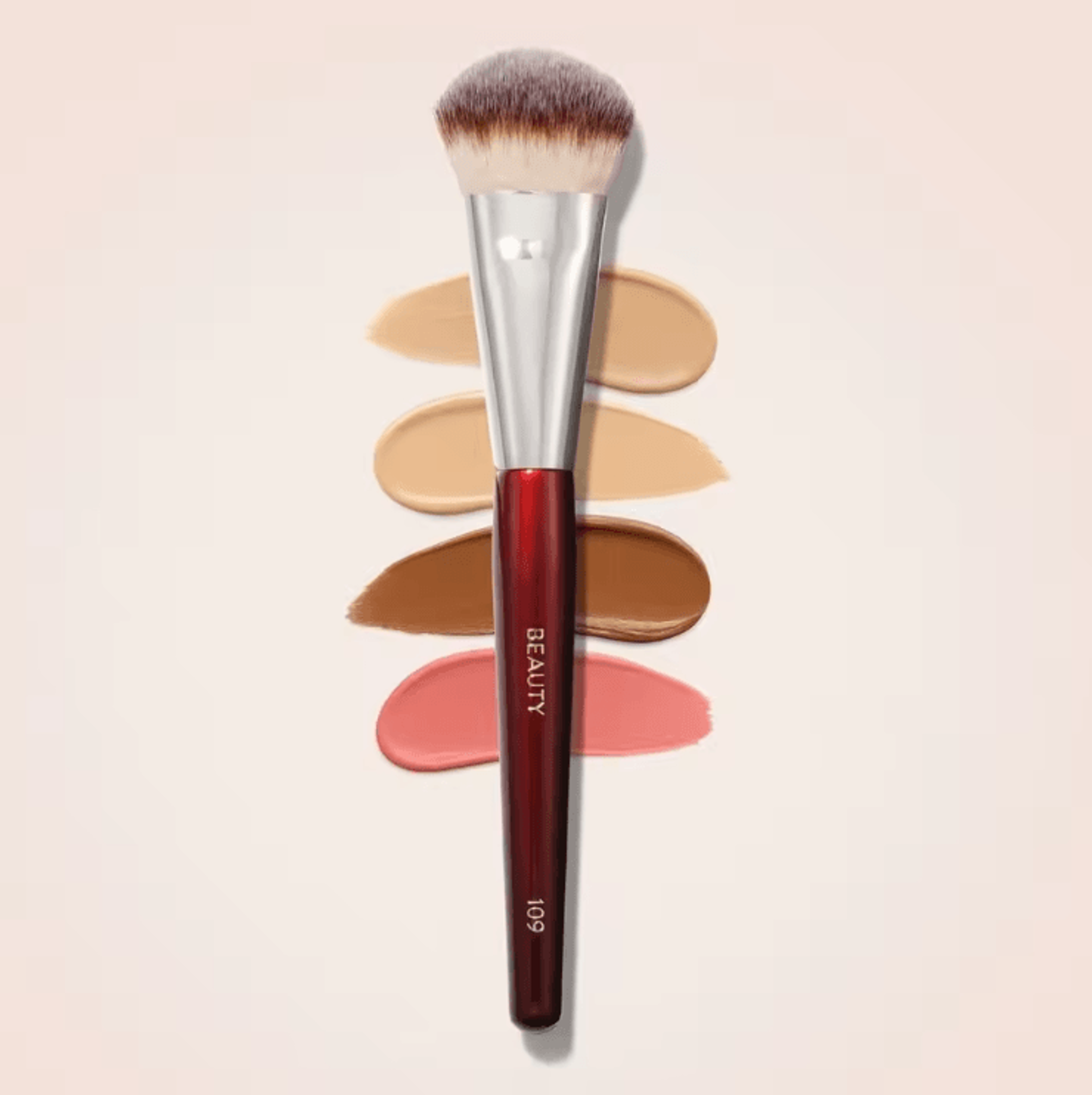 mini 109 contour foundation brush for precise blending and flawless finish
