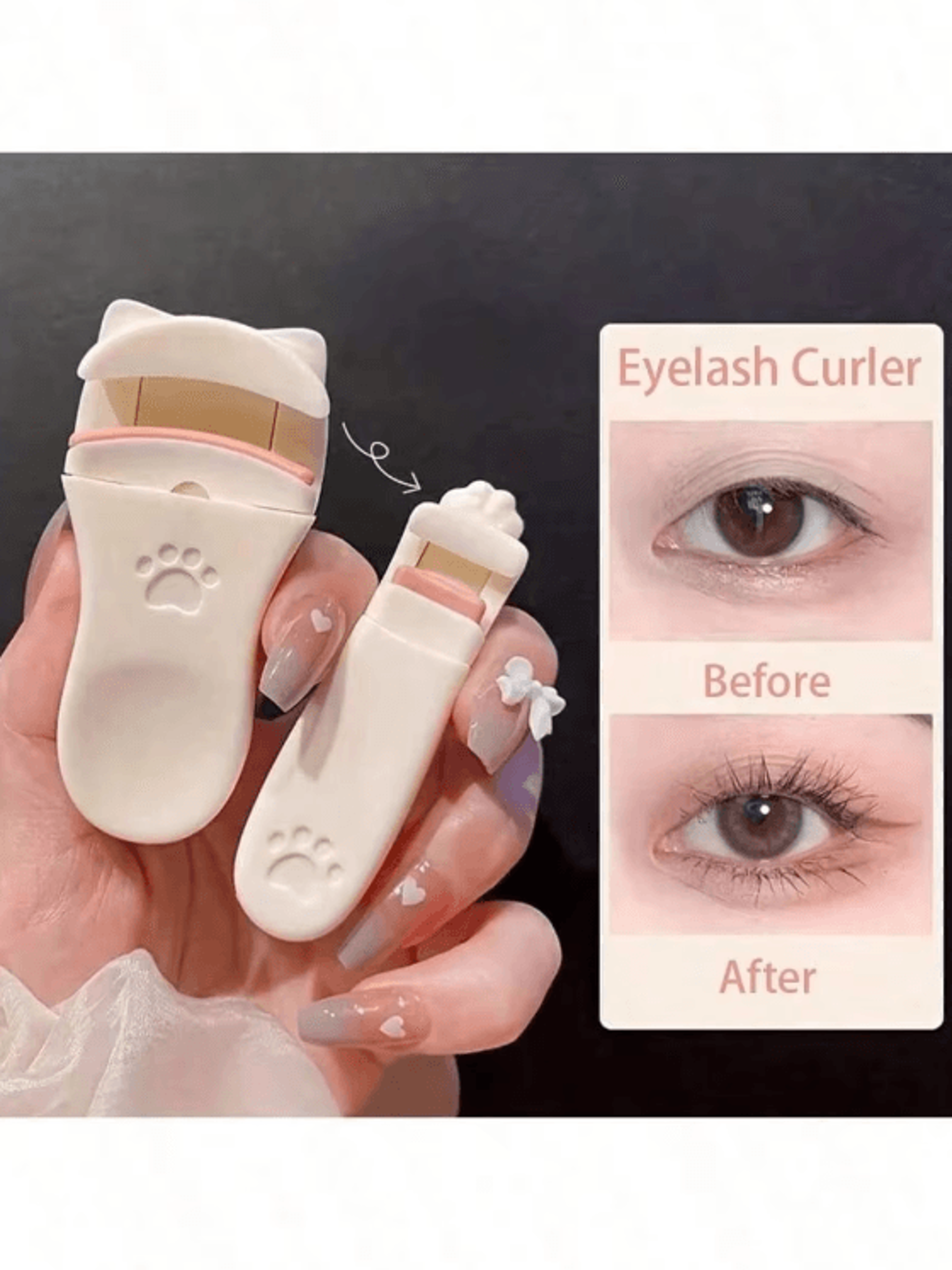 2 piece cat claw eyelash curler set for natural lift and precise lash styling