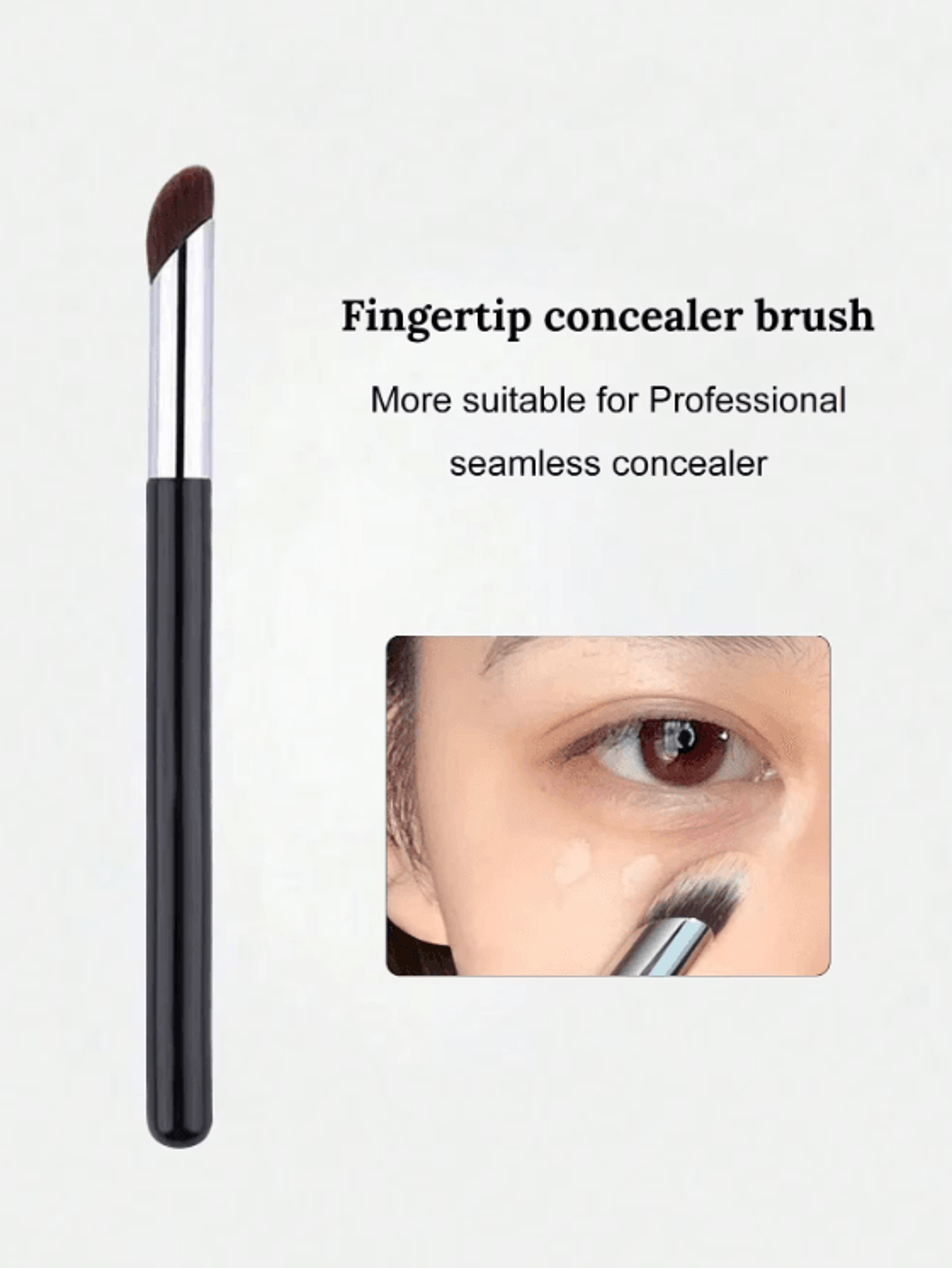 soft round head concealer brush set for seamless coverage and flawless blending