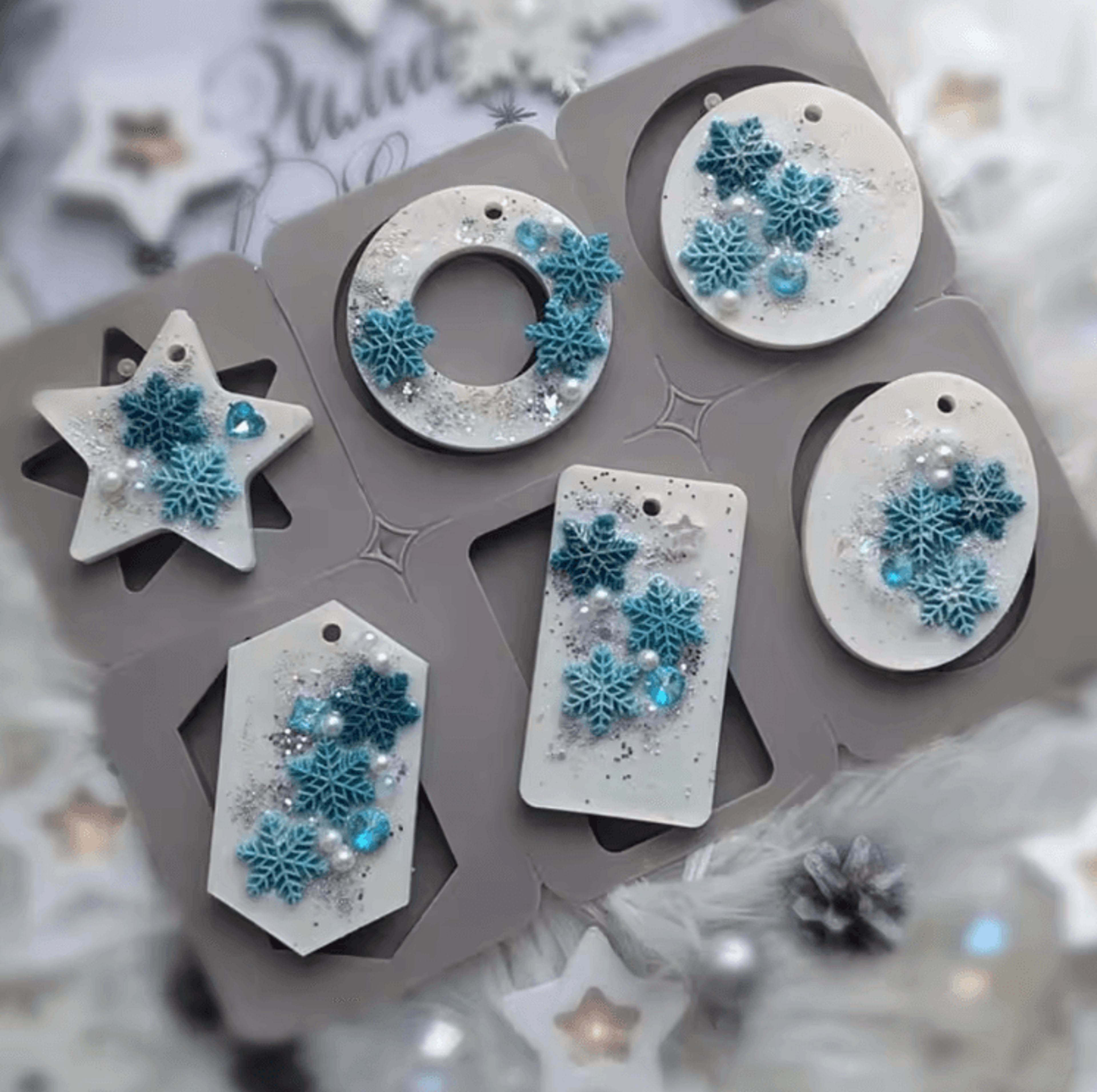 6 cavity silicone wax tablet mold for aromatherapy candles soap and diy crafts