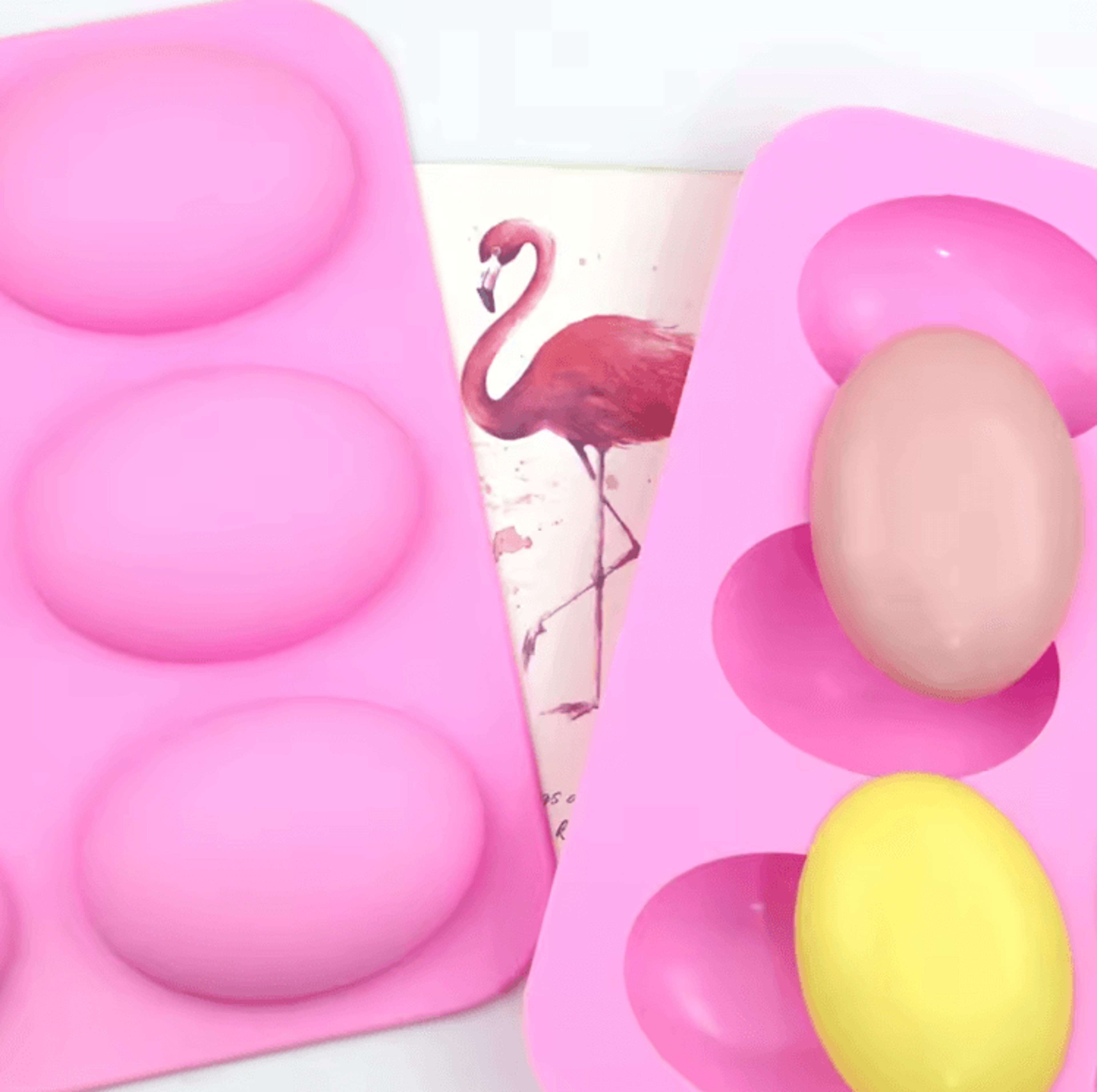 6 cavity oval and rectangle silicone soap mold for diy handmade crafts and baking