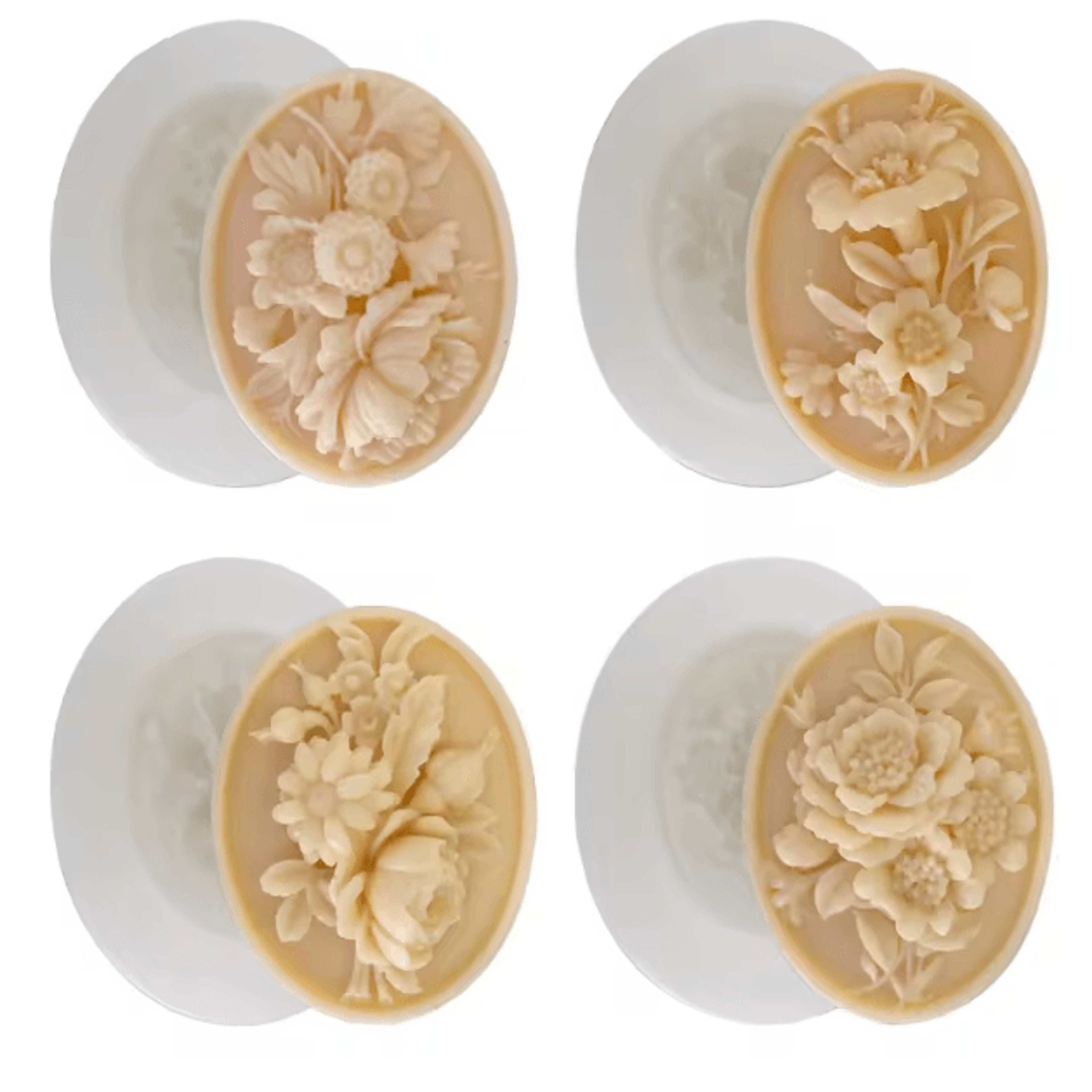 peony flower silicone mold for soap candle chocolate and diy craft creations