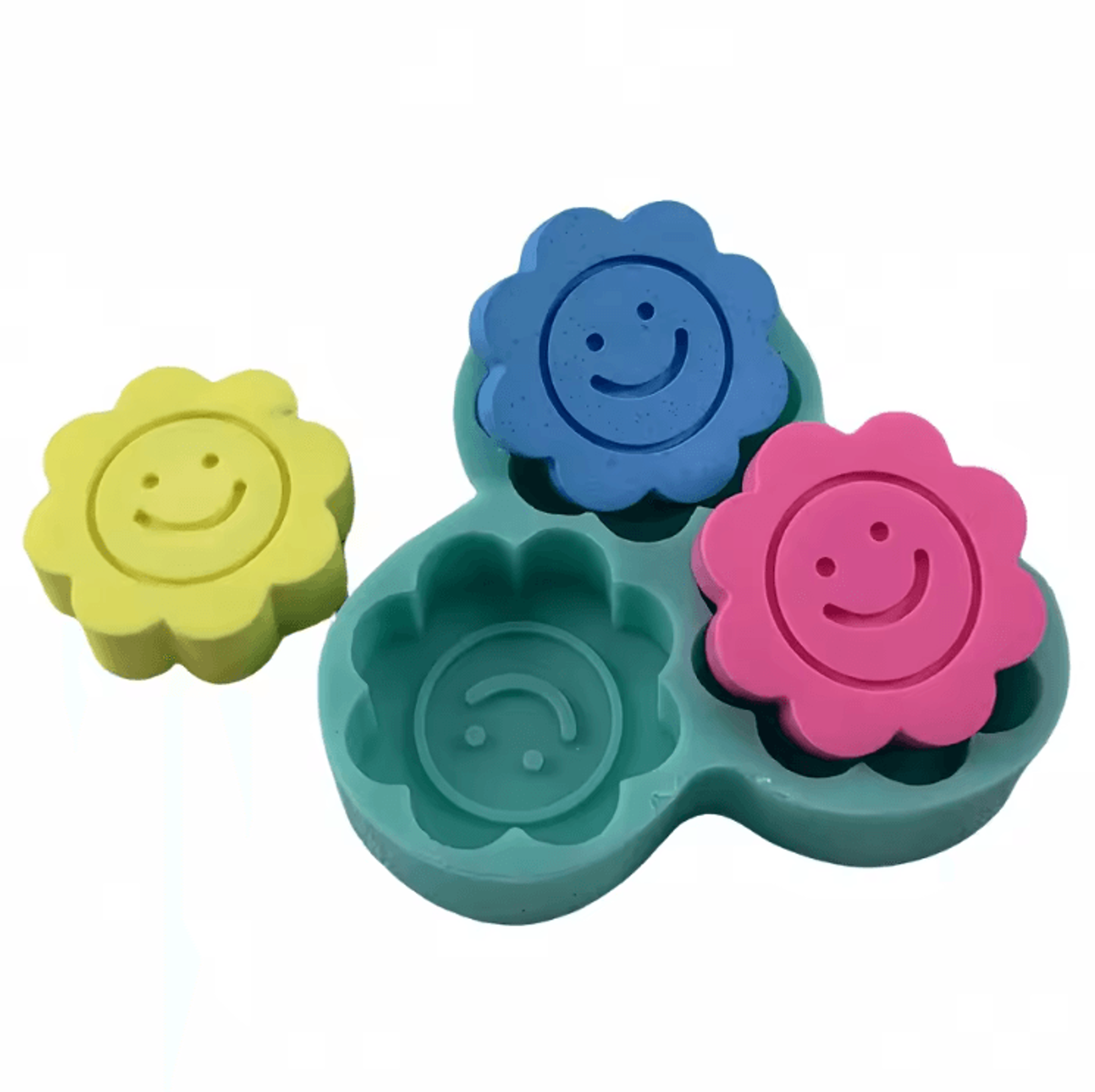smile sunflower silicone mold for soap candle chocolate and diy crafts