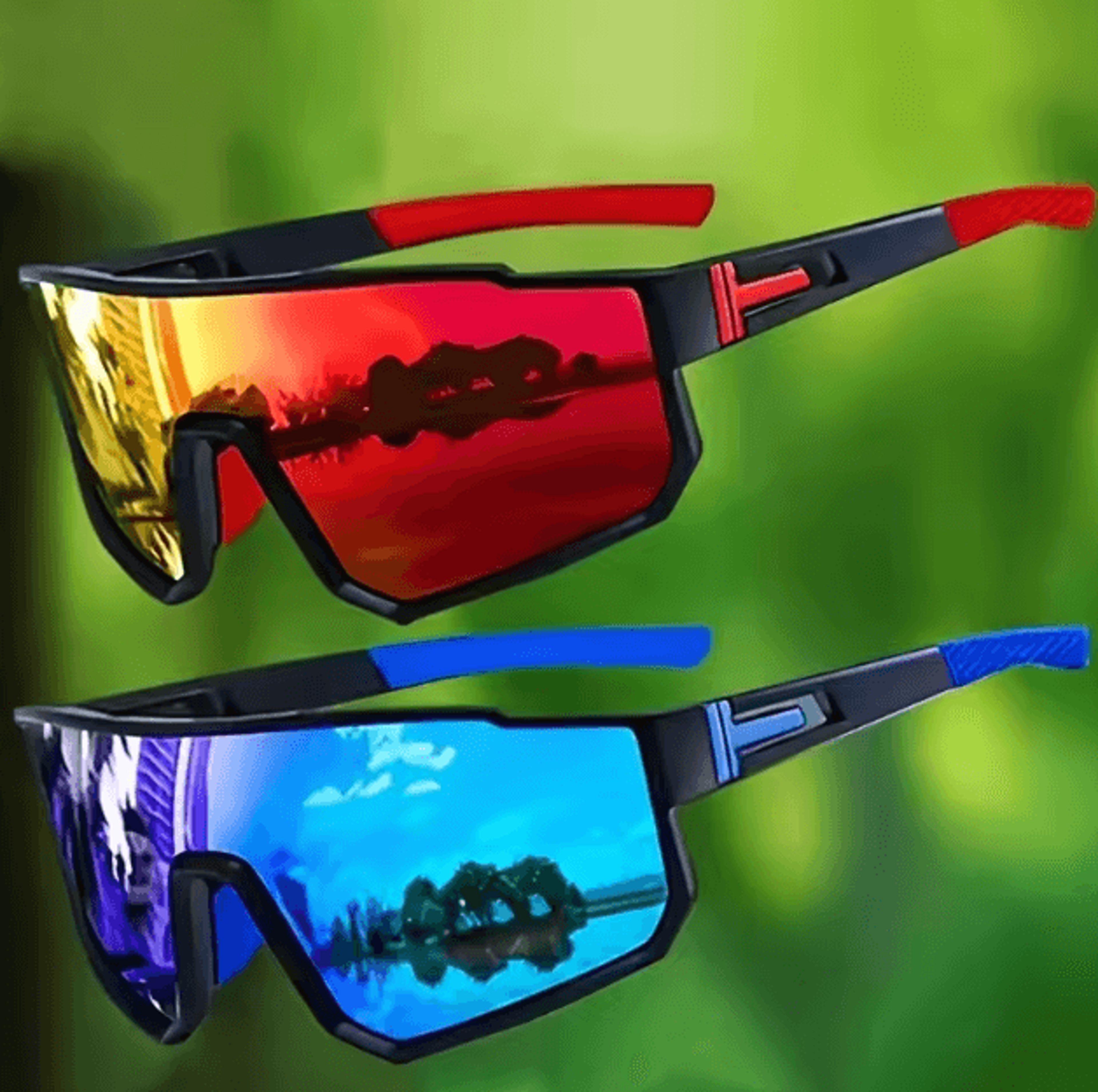 2 piece colorful accent fashion glasses set for lightweight everyday style