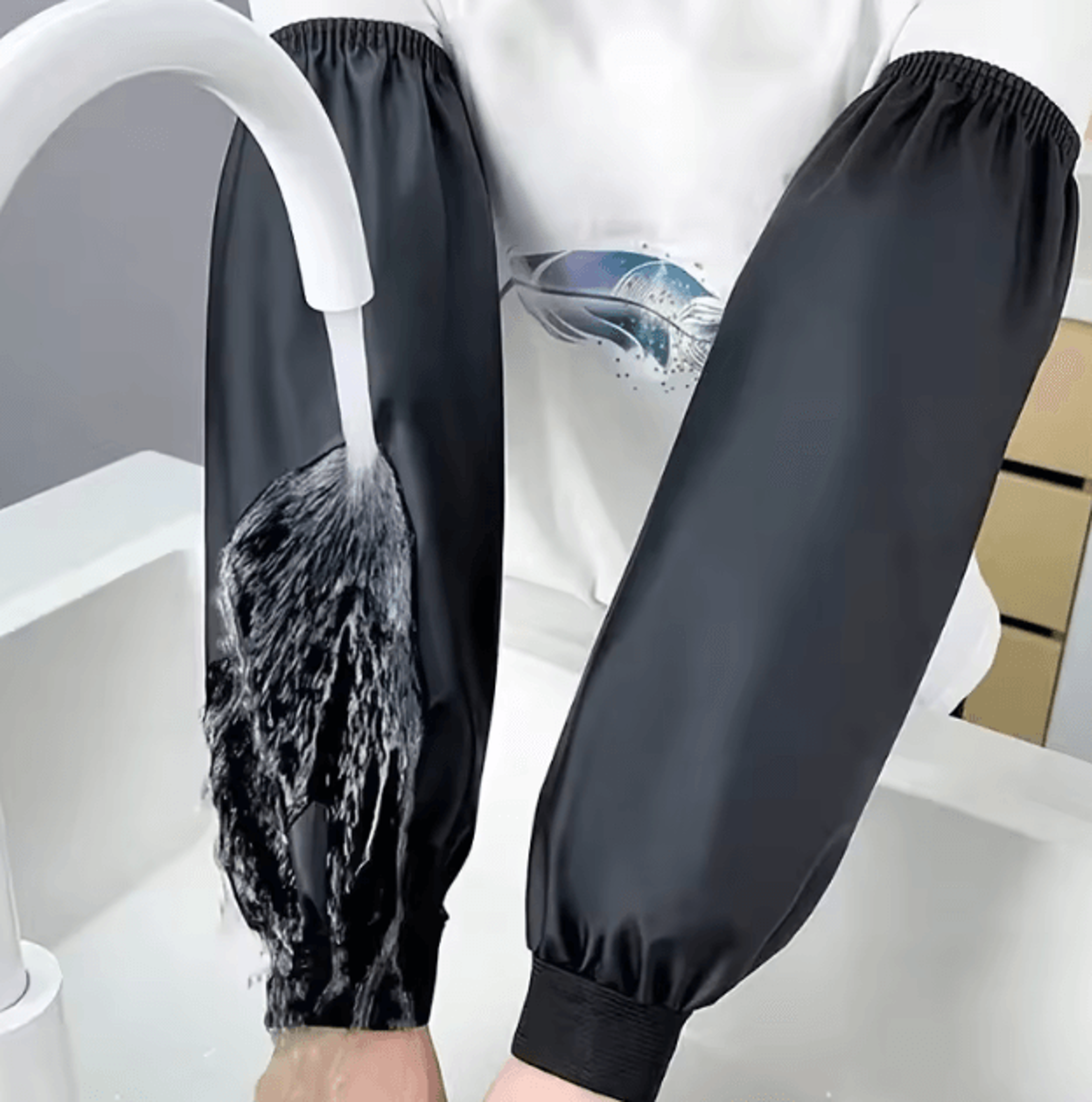 heavy duty waterproof faux leather arm sleeves for kitchen and industrial protection