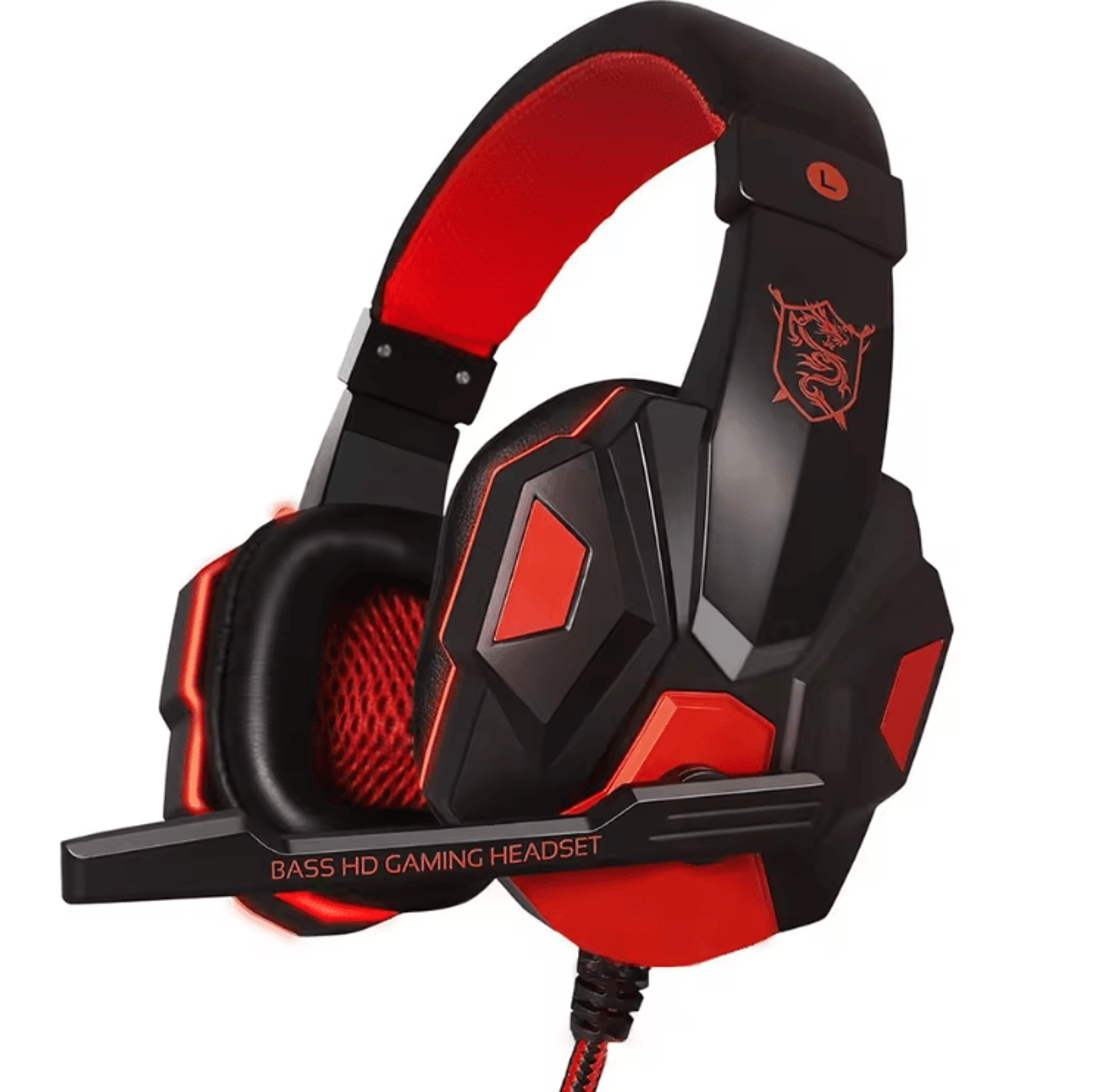 wired gaming headset with noise cancelling mic adjustable stereo headphones for ps5, ps4, xbox, pc & mobile