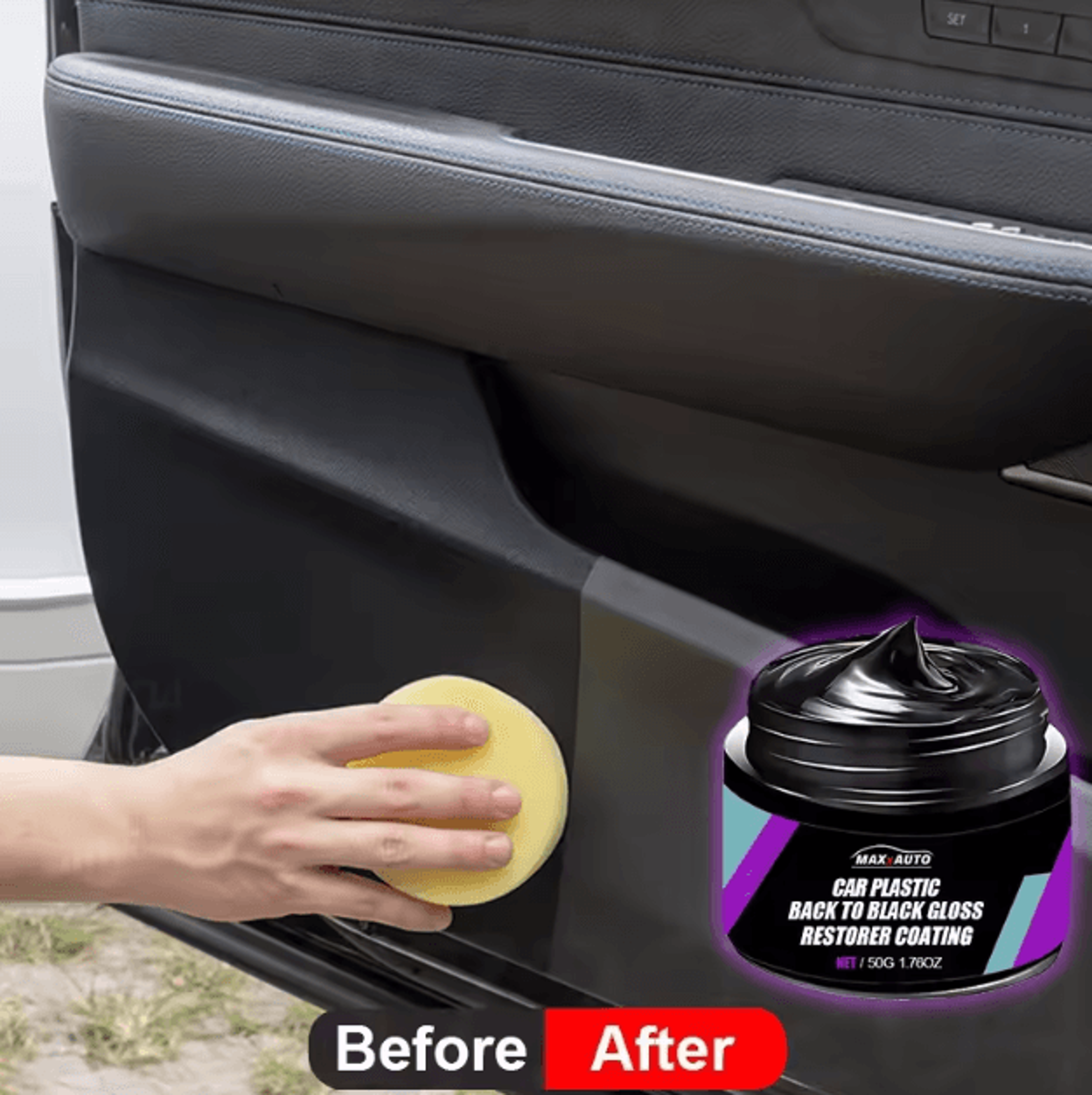 car plastic restorer back to black gloss trim and interior renewal coating