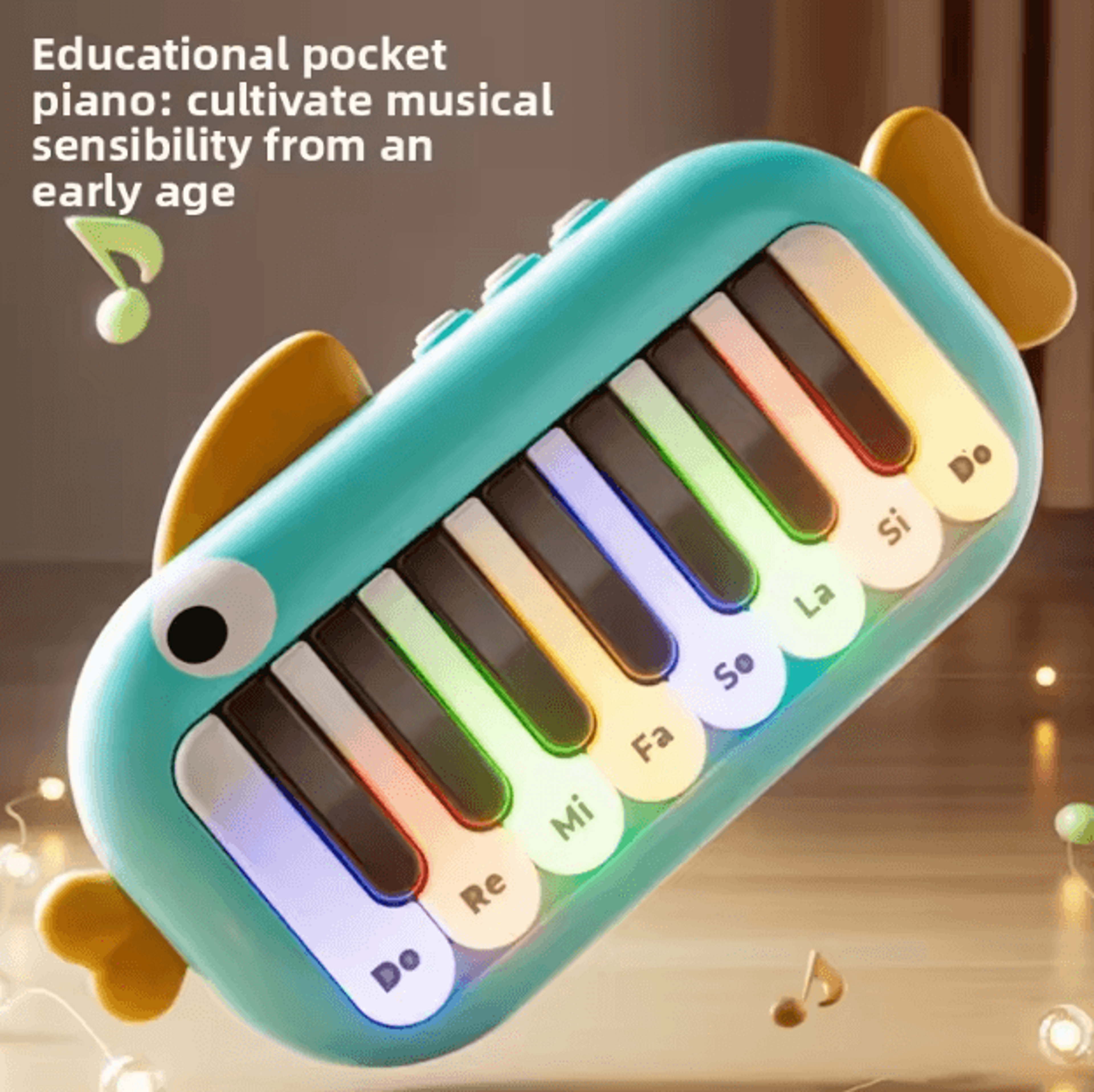 mini pocket piano keyboard toy – portable baby musical learning instrument