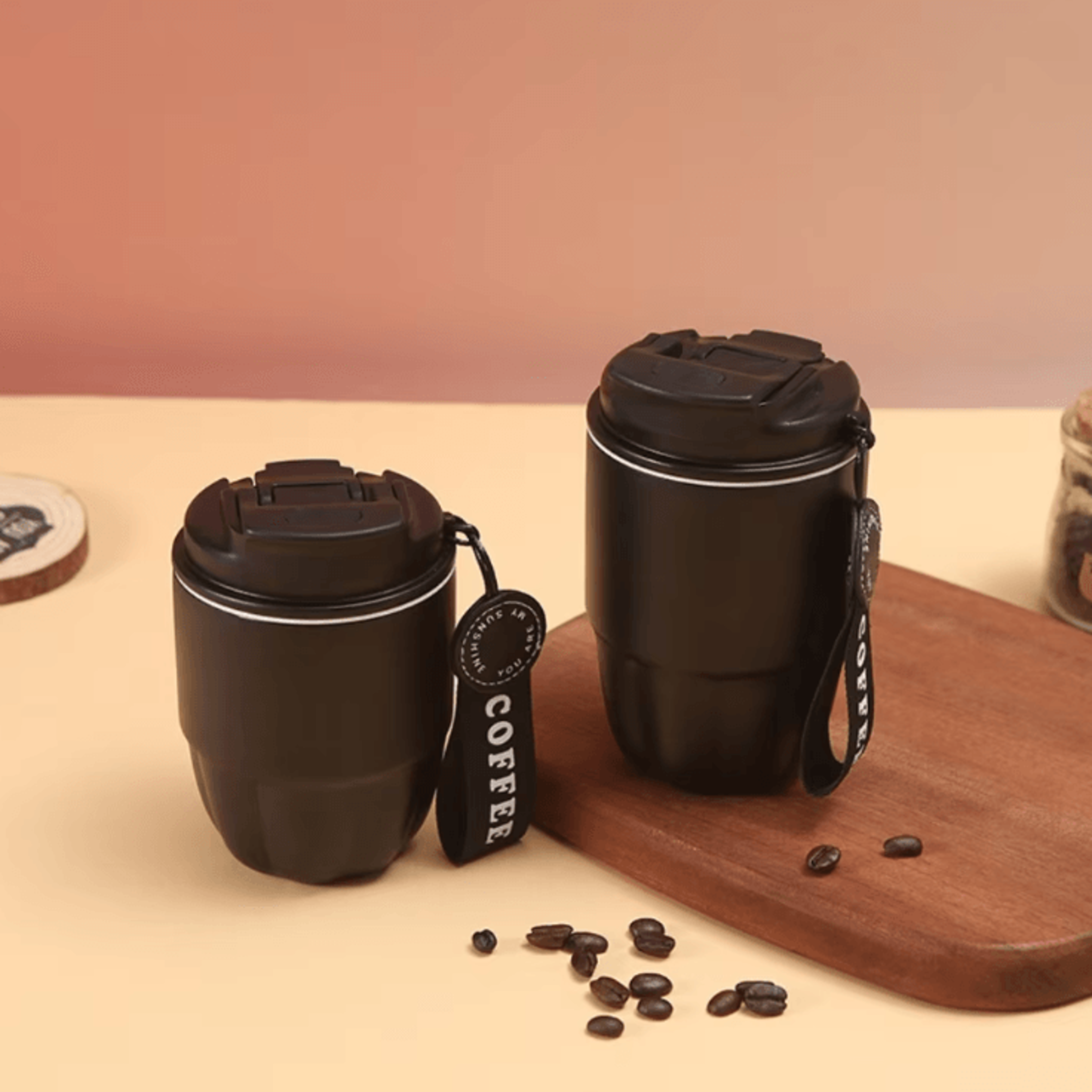 mini stainless steel pumpkin coffee mug – portable vacuum insulated thermos cup