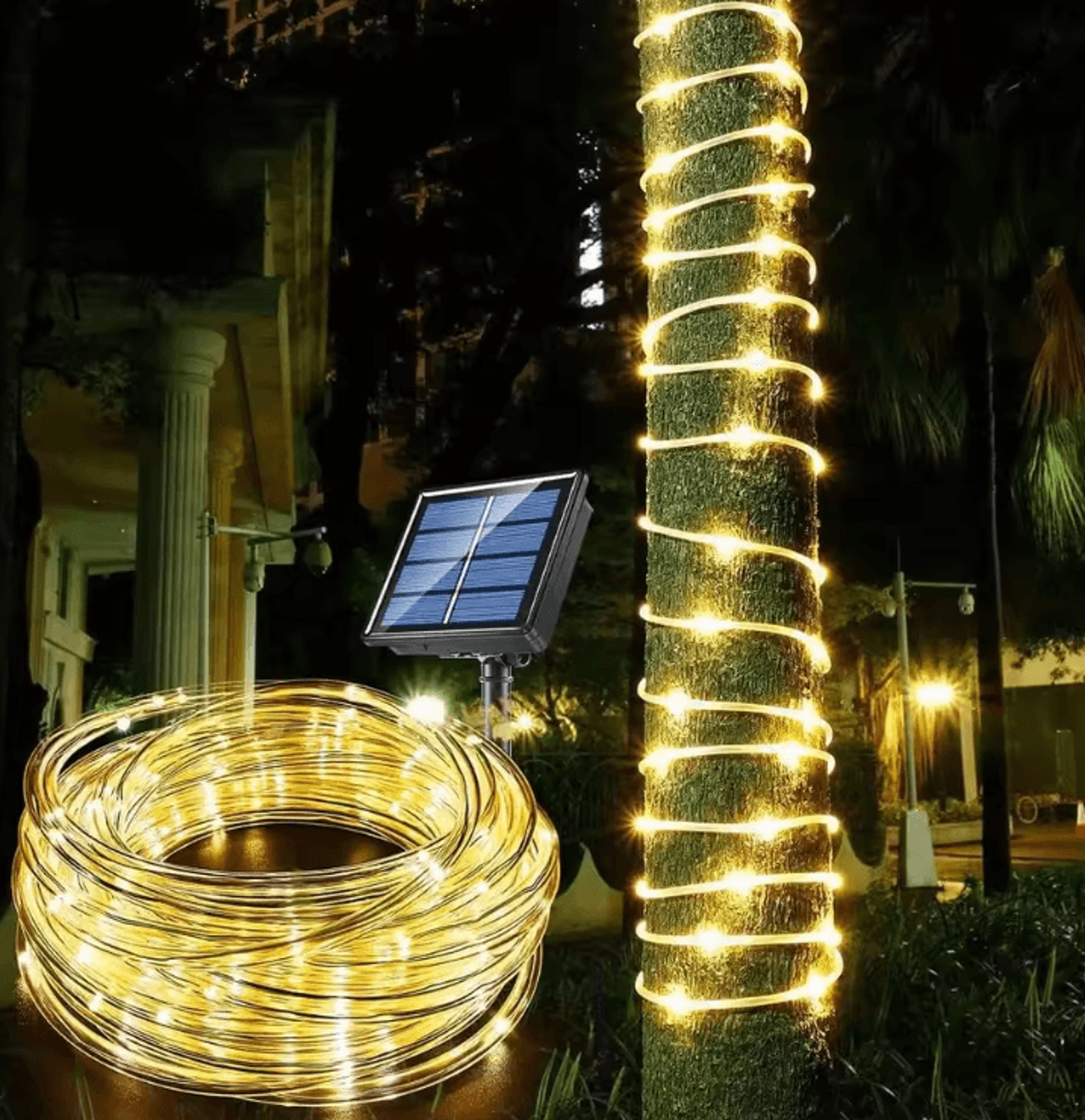 300 led solar rope strip lights – waterproof outdoor fairy lights for garden & pathway
