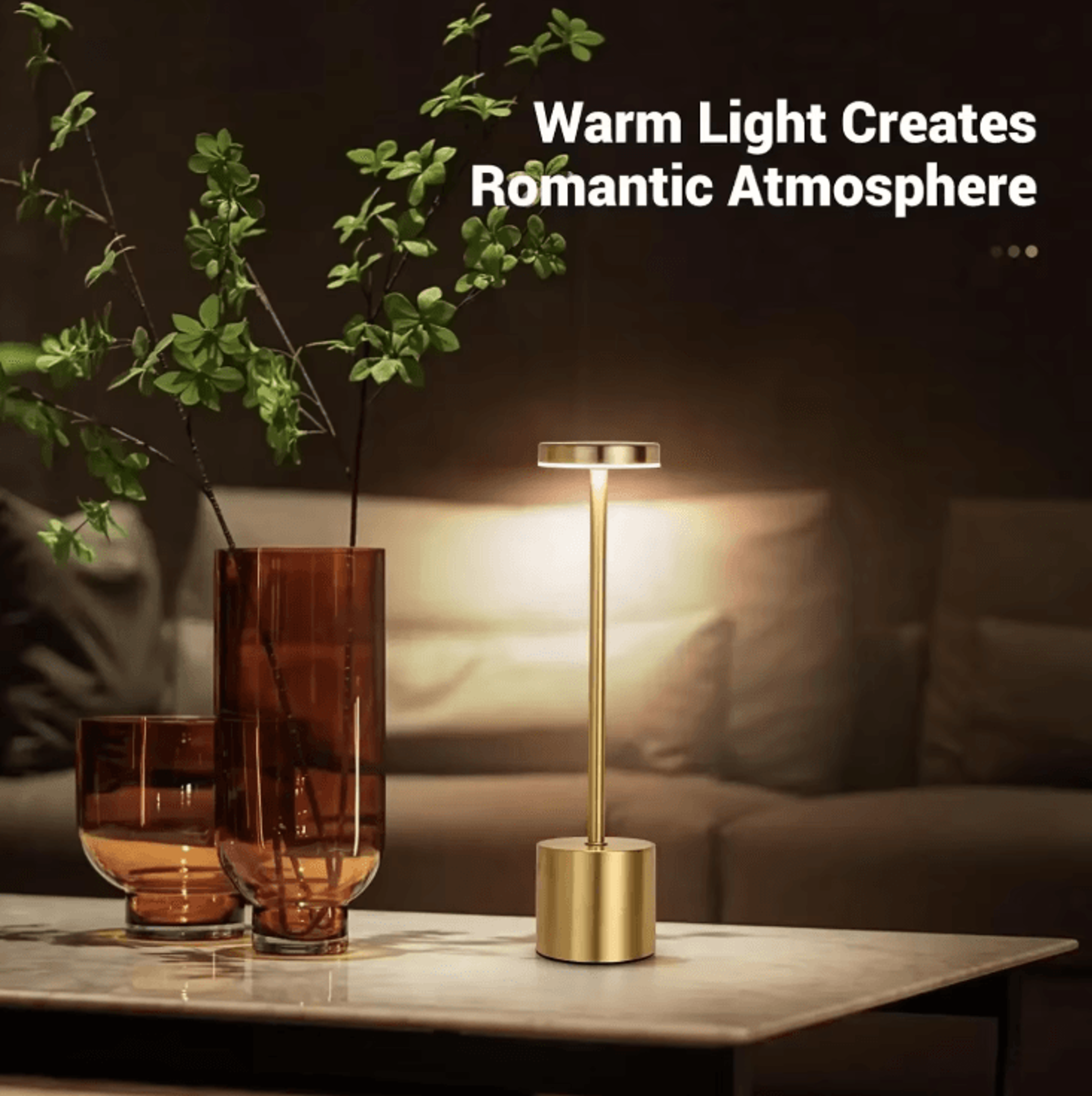 rechargeable touch desk lamp – stepless dimming usb night light