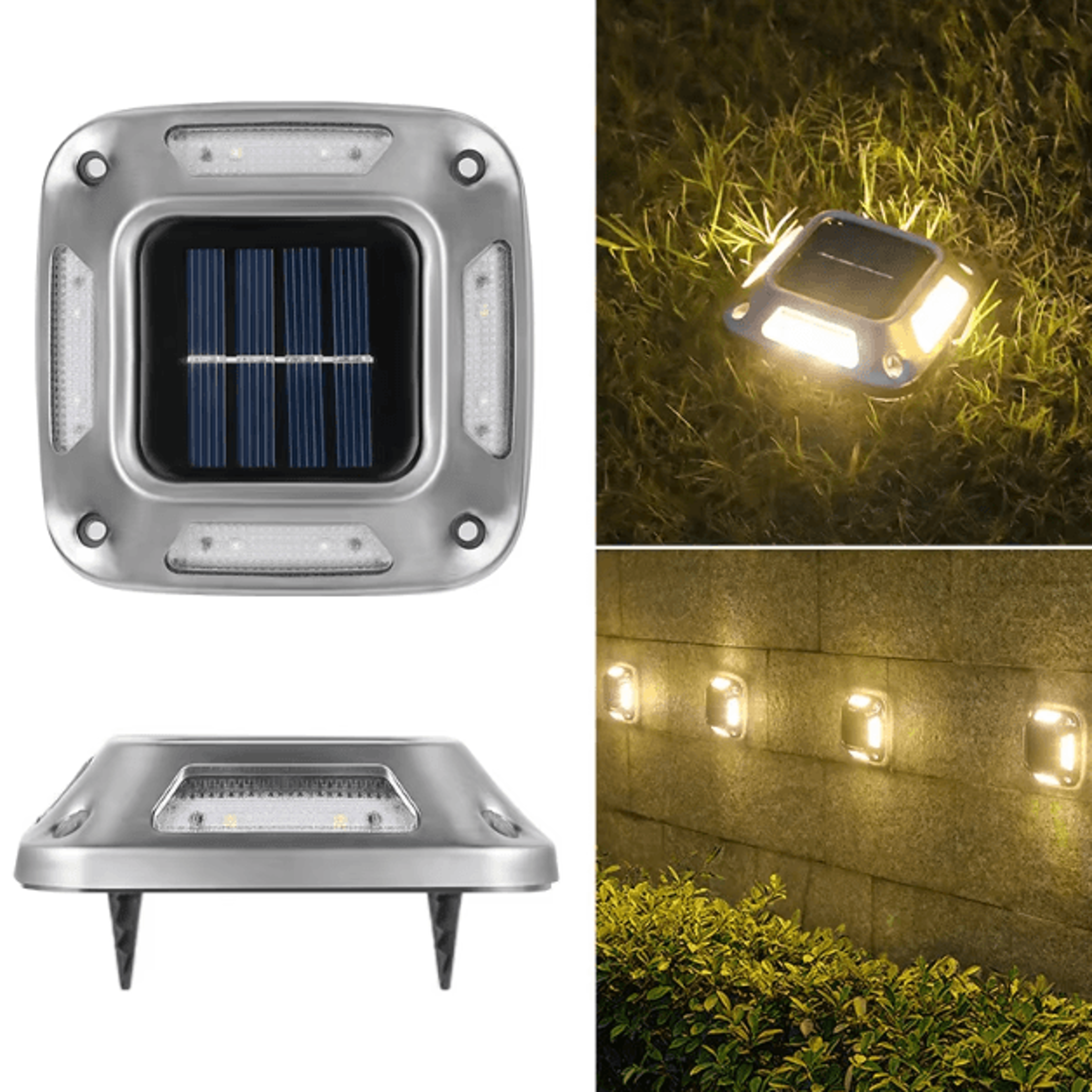 solar ground led lights – waterproof warm light outdoor pathway & garden lamp