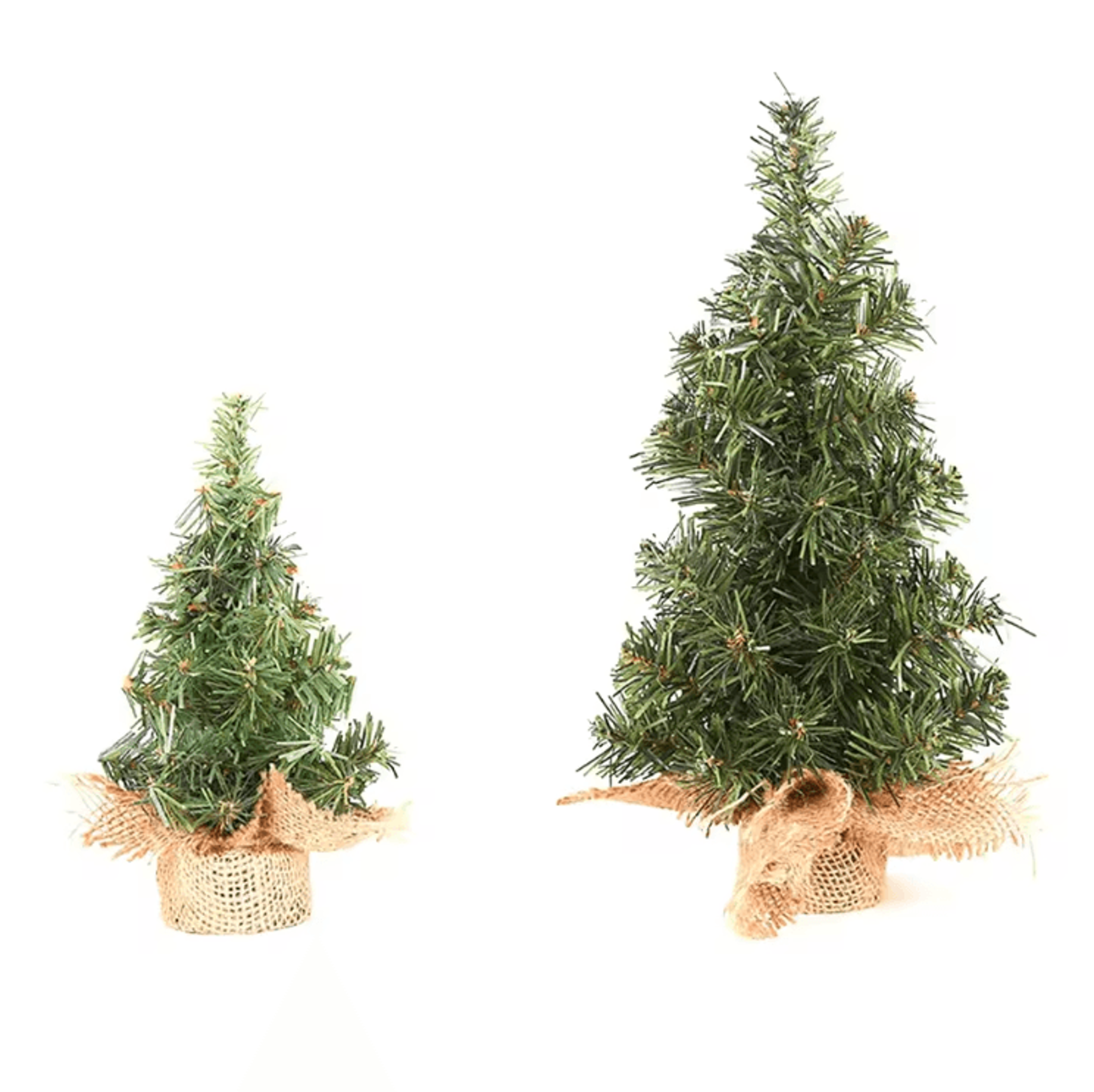 mini christmas tree with burlap base – 20/30cm tabletop xmas decor