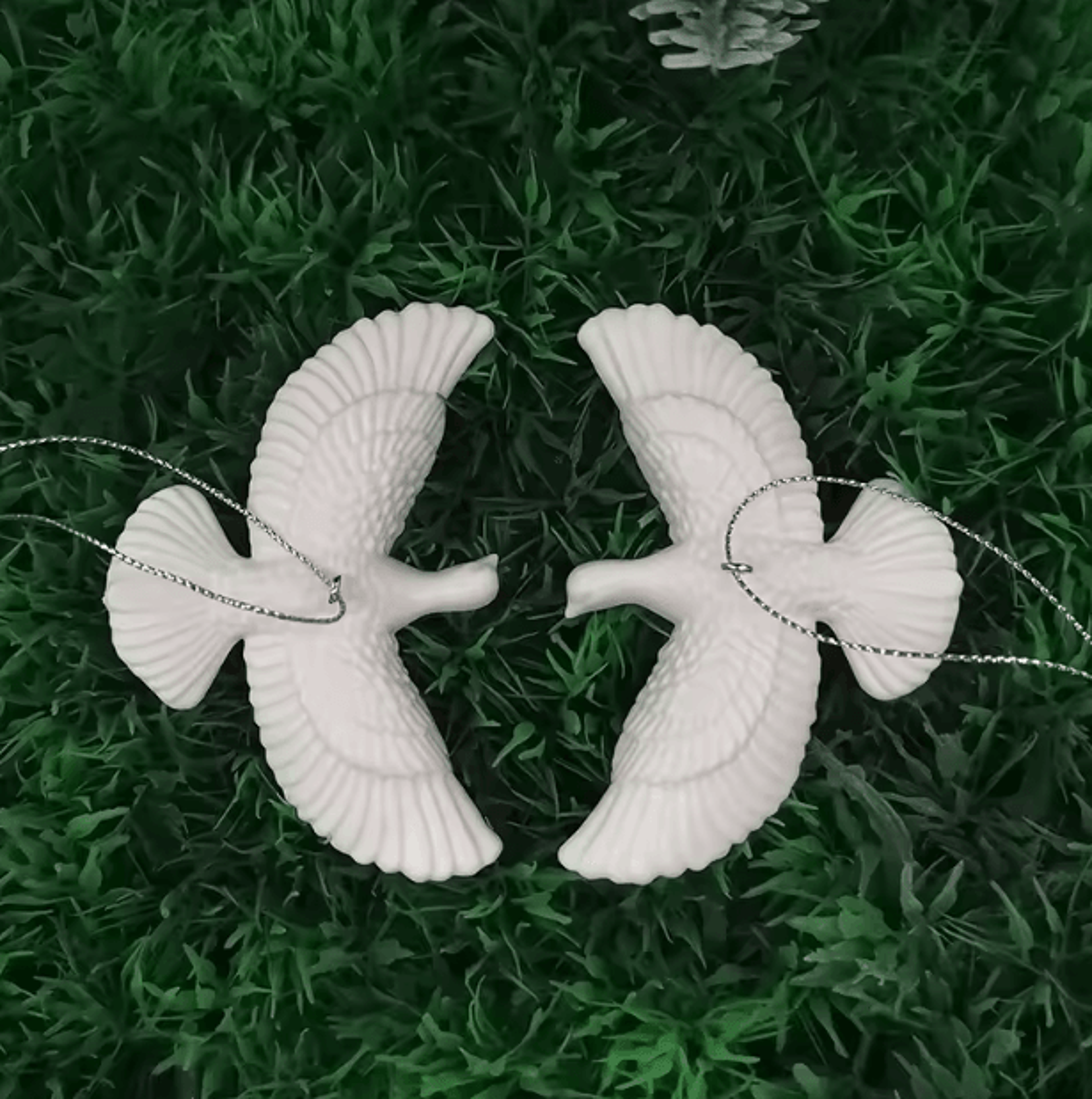 acrylic friendship dove ornament – romantic hanging decor gift