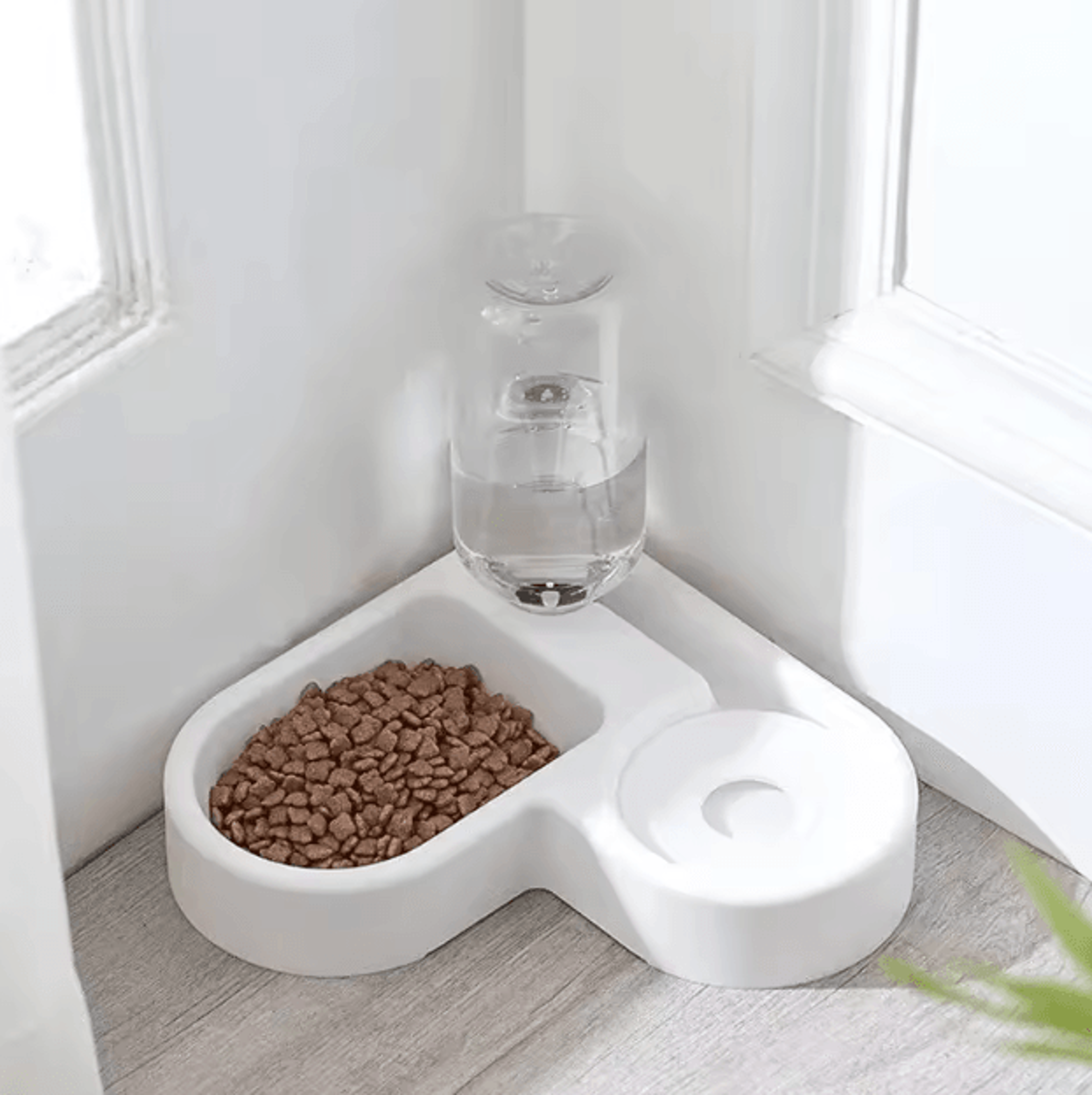 automatic pet feeding bowl – dual food & water dispenser for cats & dogs
