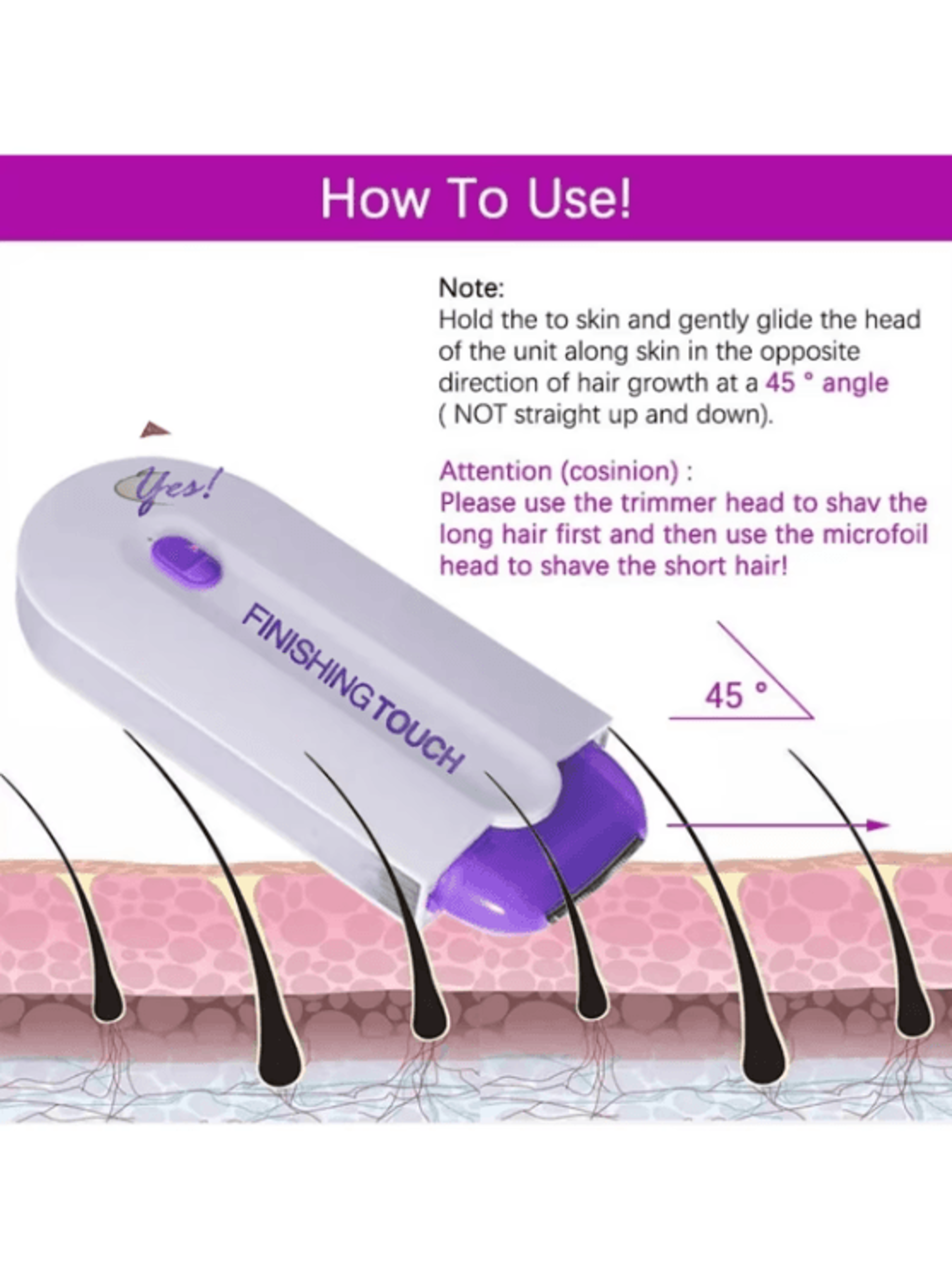 electric shaver for women cordless hair removal device for face body legs and bikini