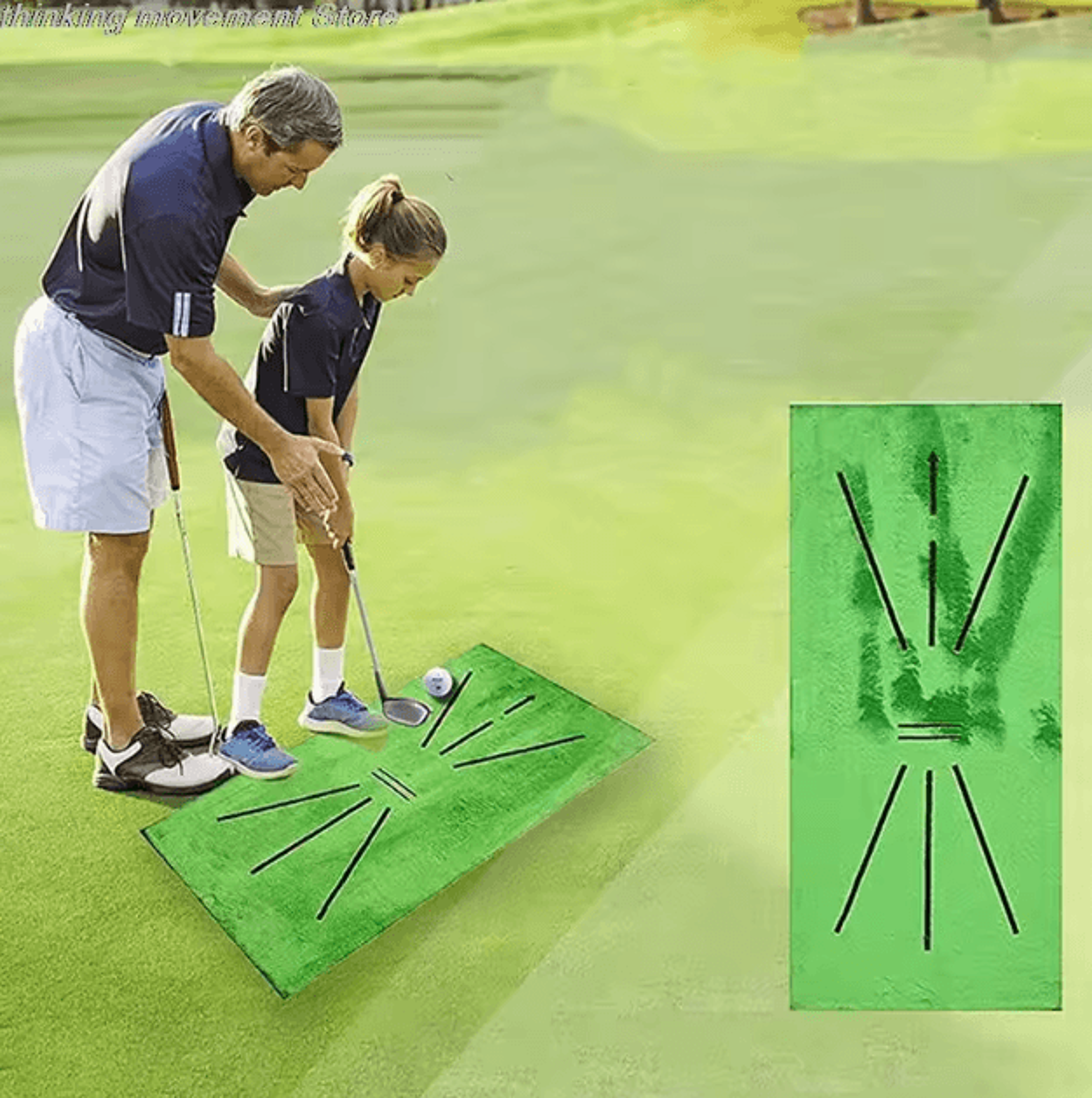 portable golf practice mat 30x60cm non slip golf hitting mat for indoor and outdoor swing training