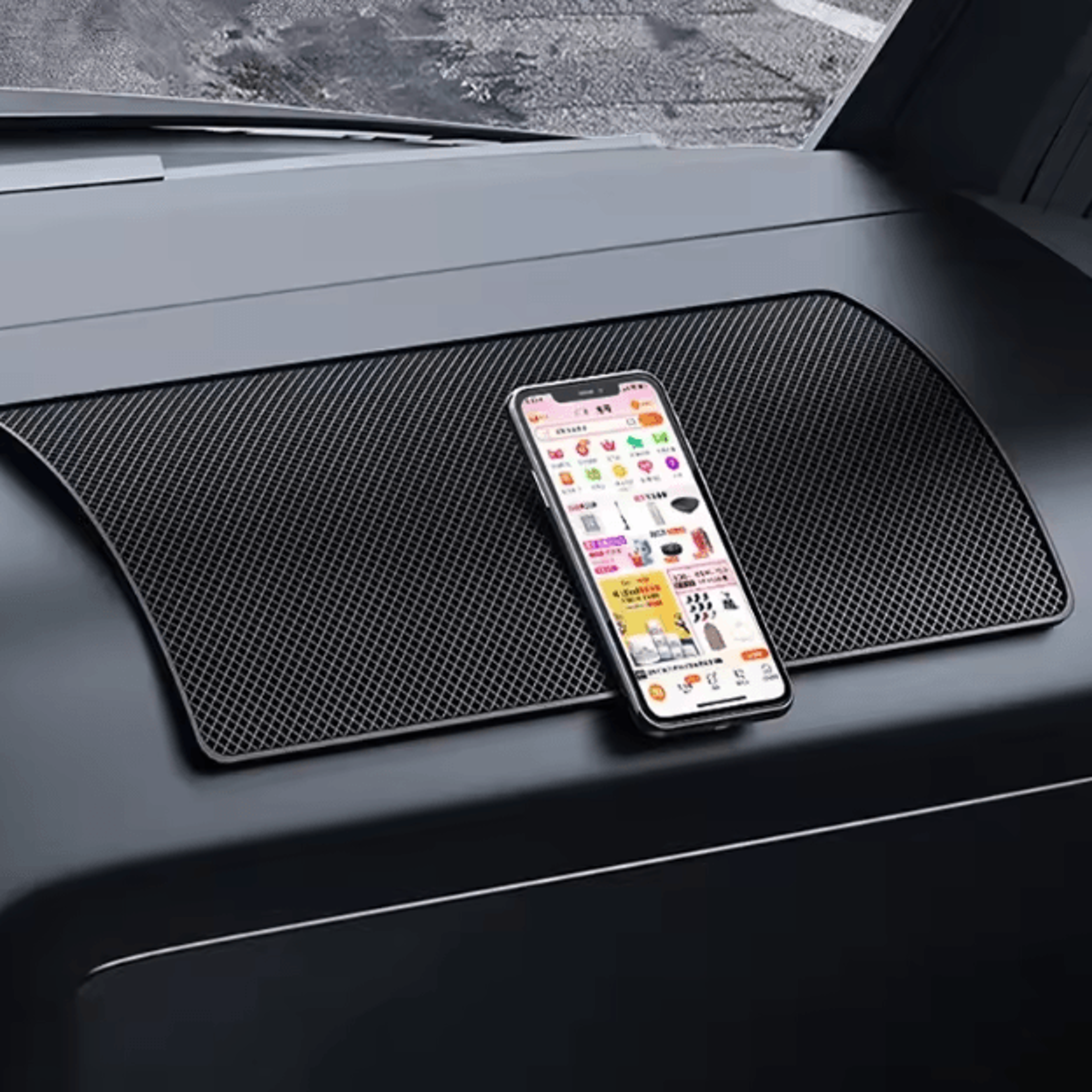 car anti slip dashboard mat sticky pvc pad phone holder organizer for sunglasses and essentials