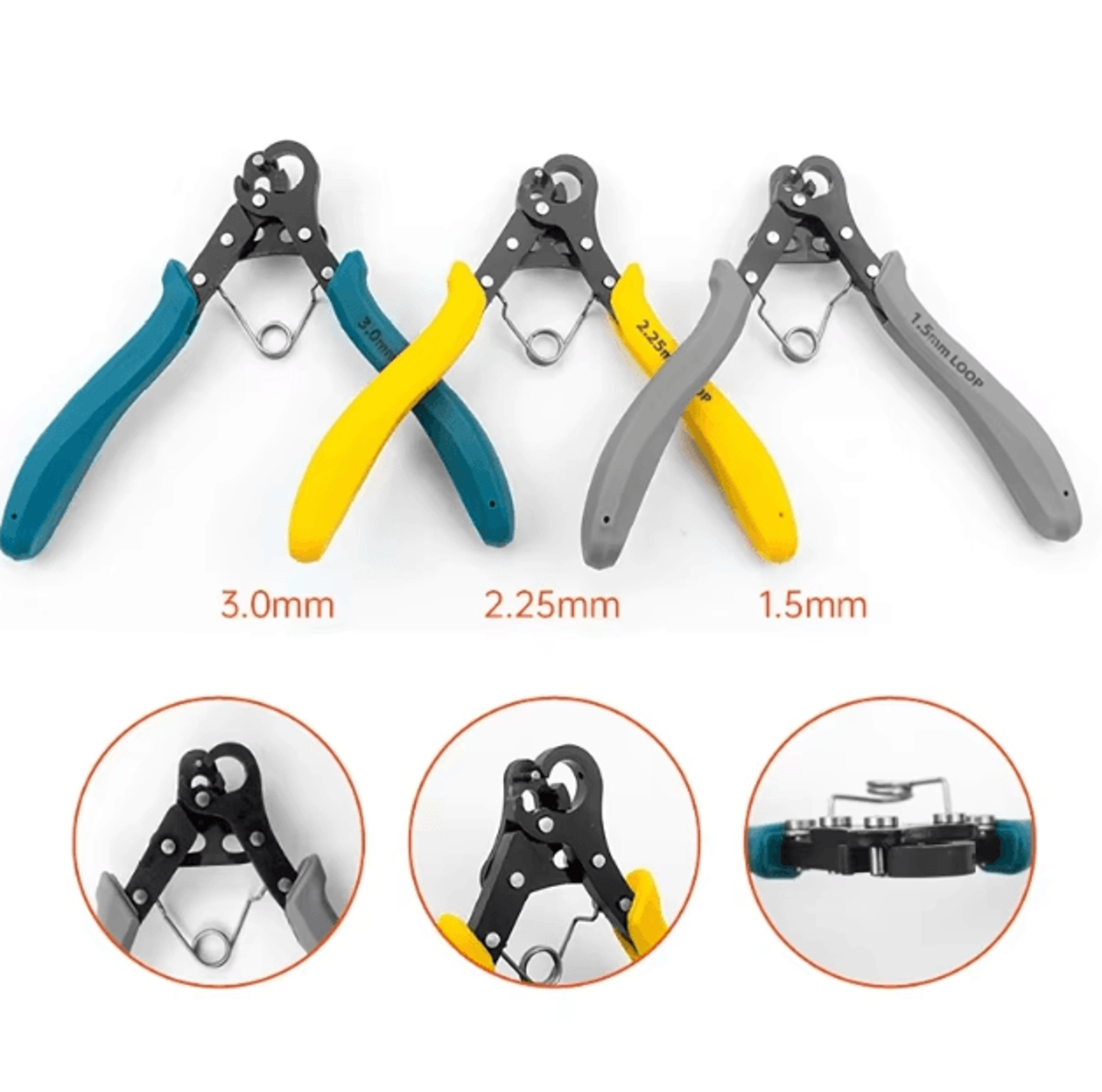 wire rolling plier jewelry making tool round nose bending pliers for ring wrapping 1.5mm 2.25mm 3mm