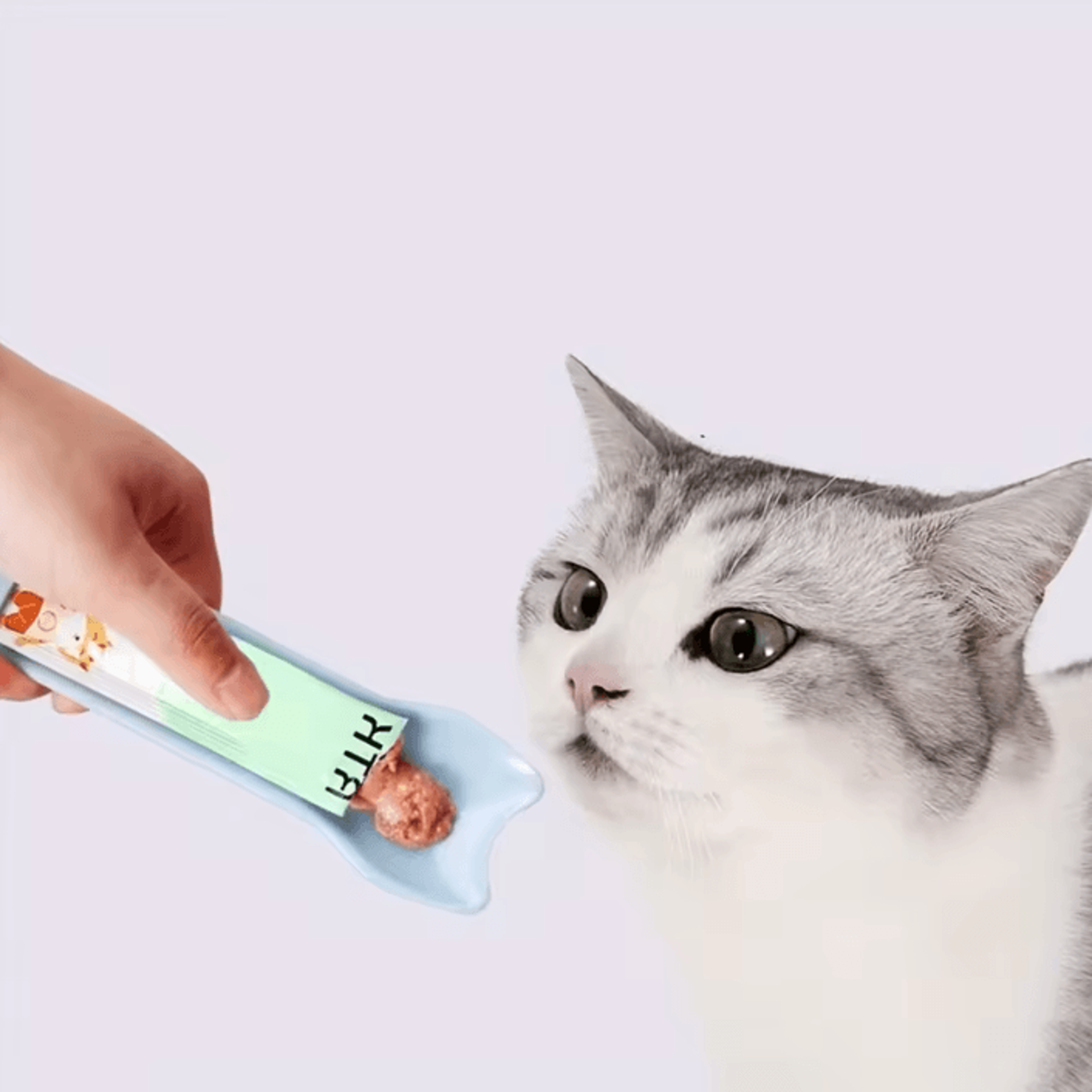 cat treat squeeze spoon feeder lickable wet treat dispenser portable pet feeding tool