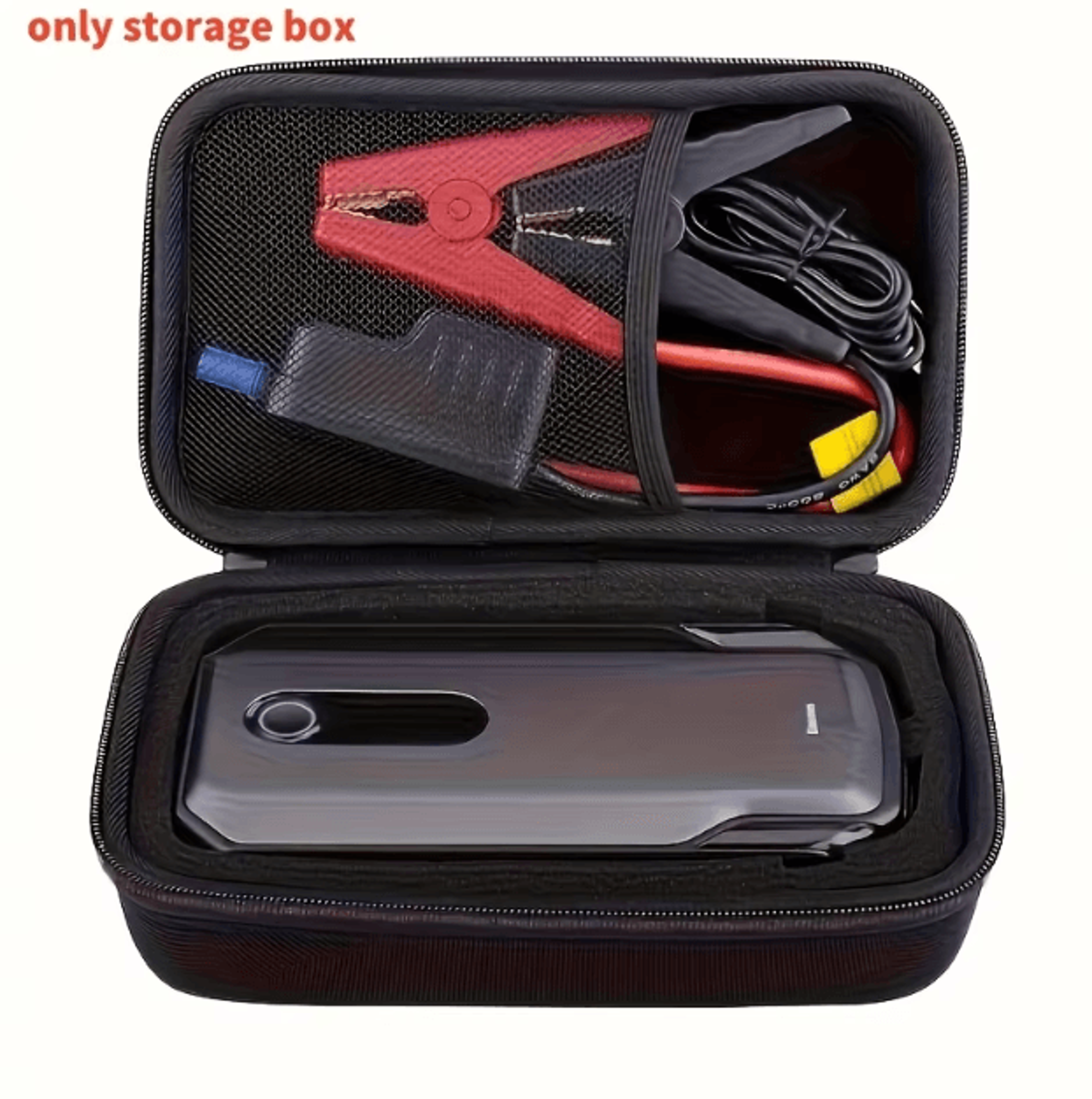 eva shockproof car starter storage case – portable hard shell organizer for emergency car accessories