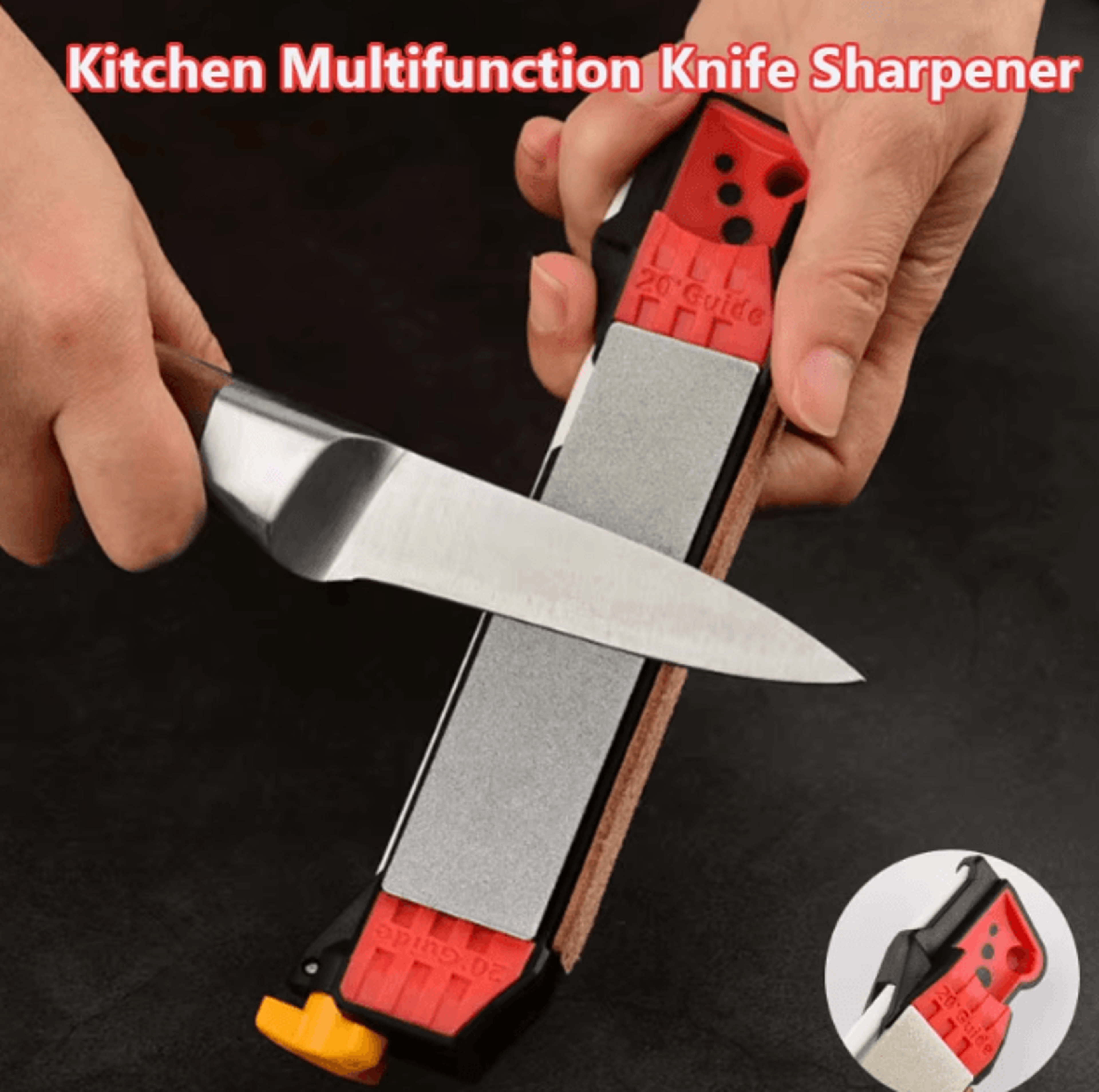 multi-function diamond knife sharpener – 3 stage whetstone & ceramic kitchen sharpening tool