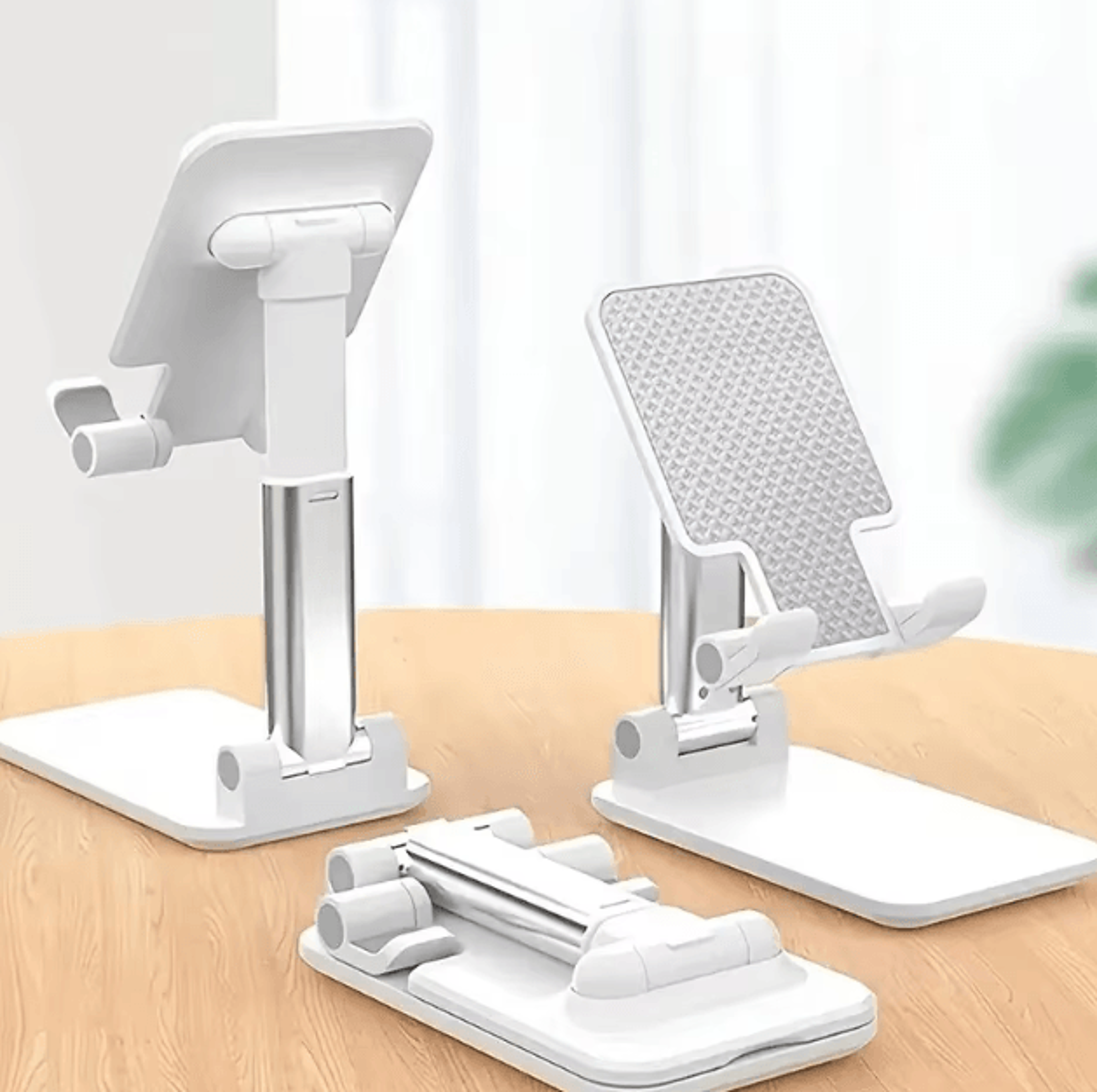 adjustable desktop phone & tablet holder – foldable universal stand for iphone, ipad & android devices
