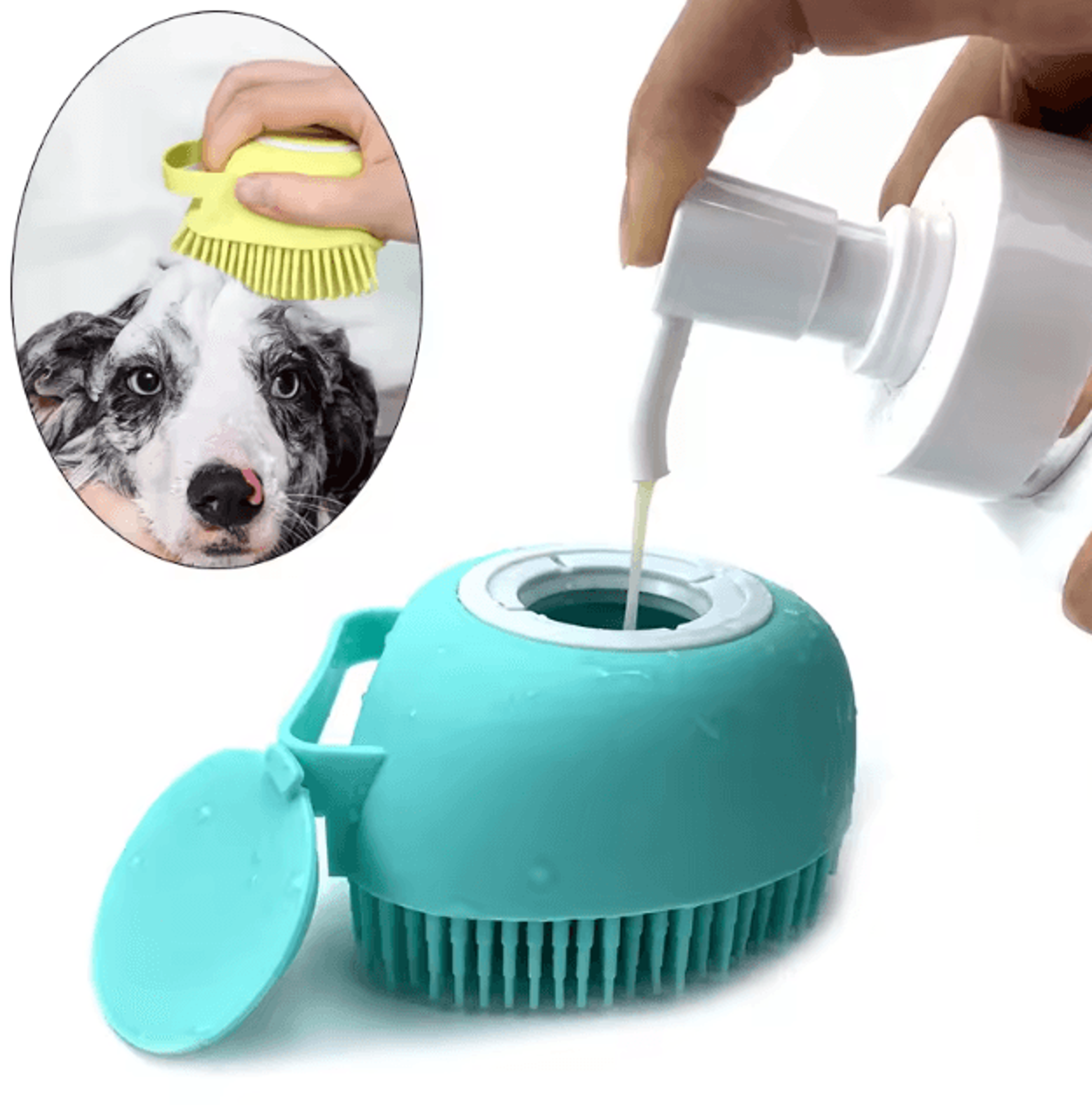 silicone pet grooming bath gloves – soft massage & deshedding brush for dogs & cats