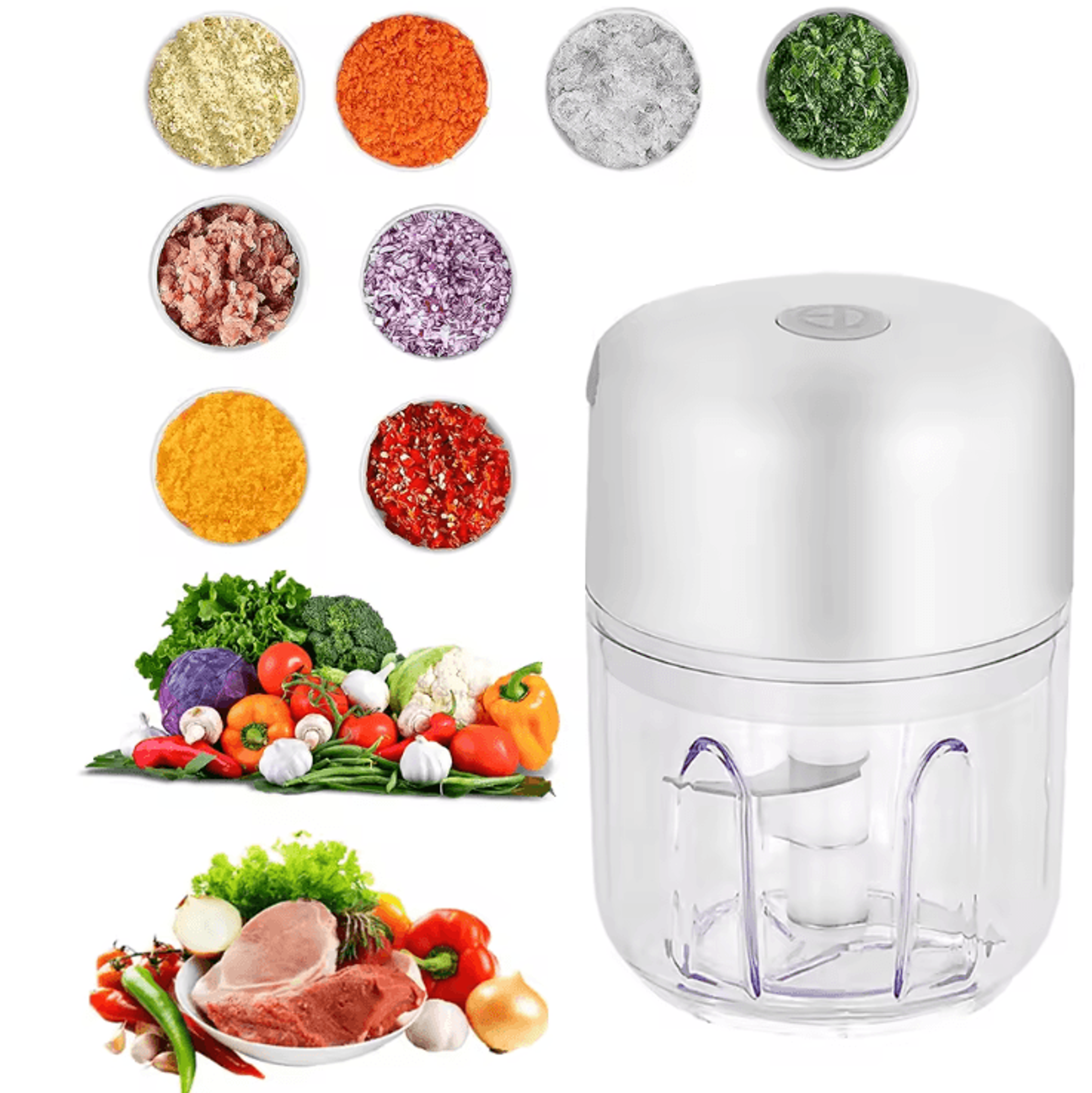 100ml/250ml portable electric garlic chopper, wireless mini food processor with sharp blade, battery-powered veggie cho