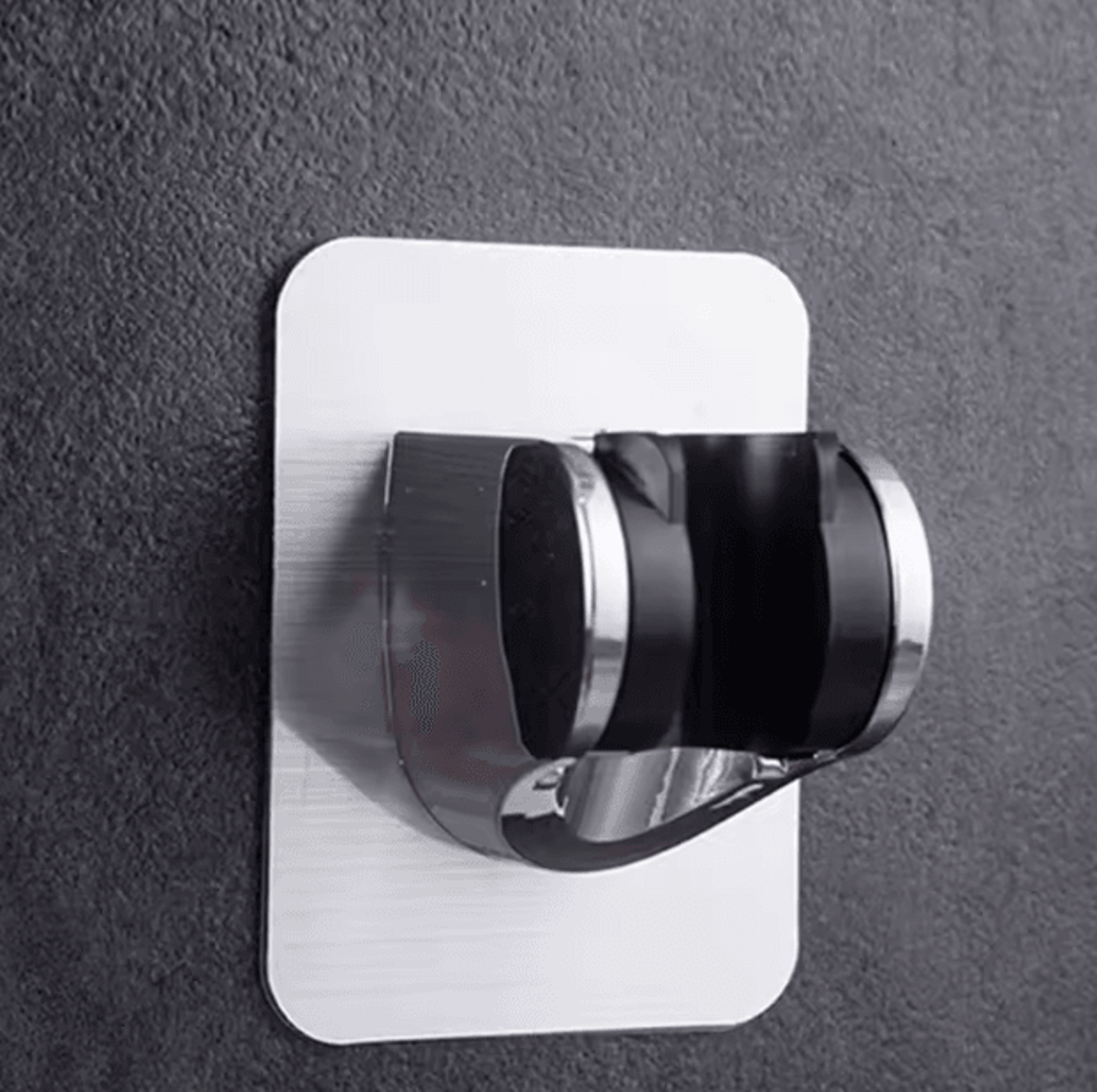 flexmount universal adhesive shower head holder (adjustable no-drill bracket)