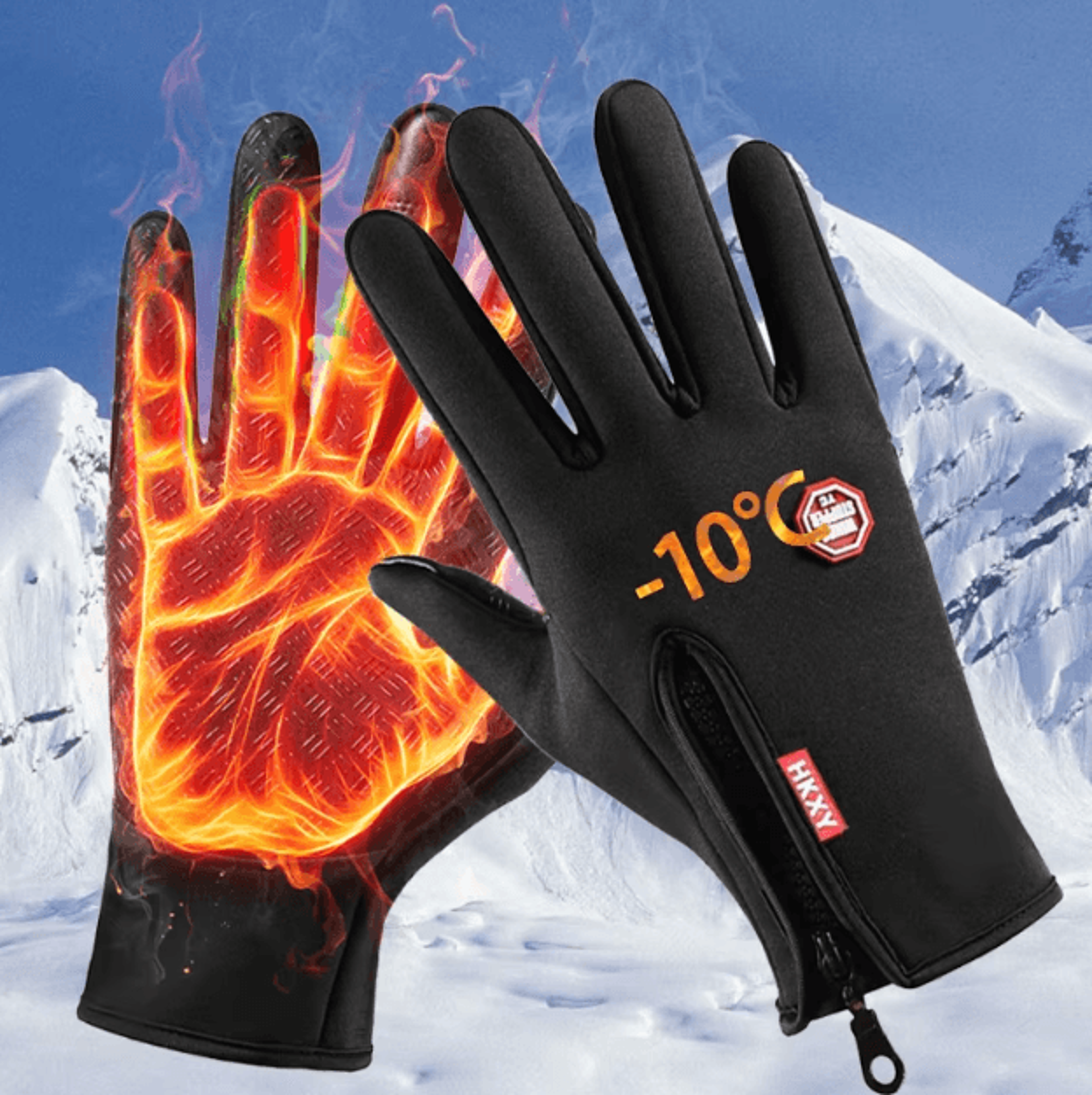 thermagrip winter touchscreen gloves – windproof & non-slip outdoor performance