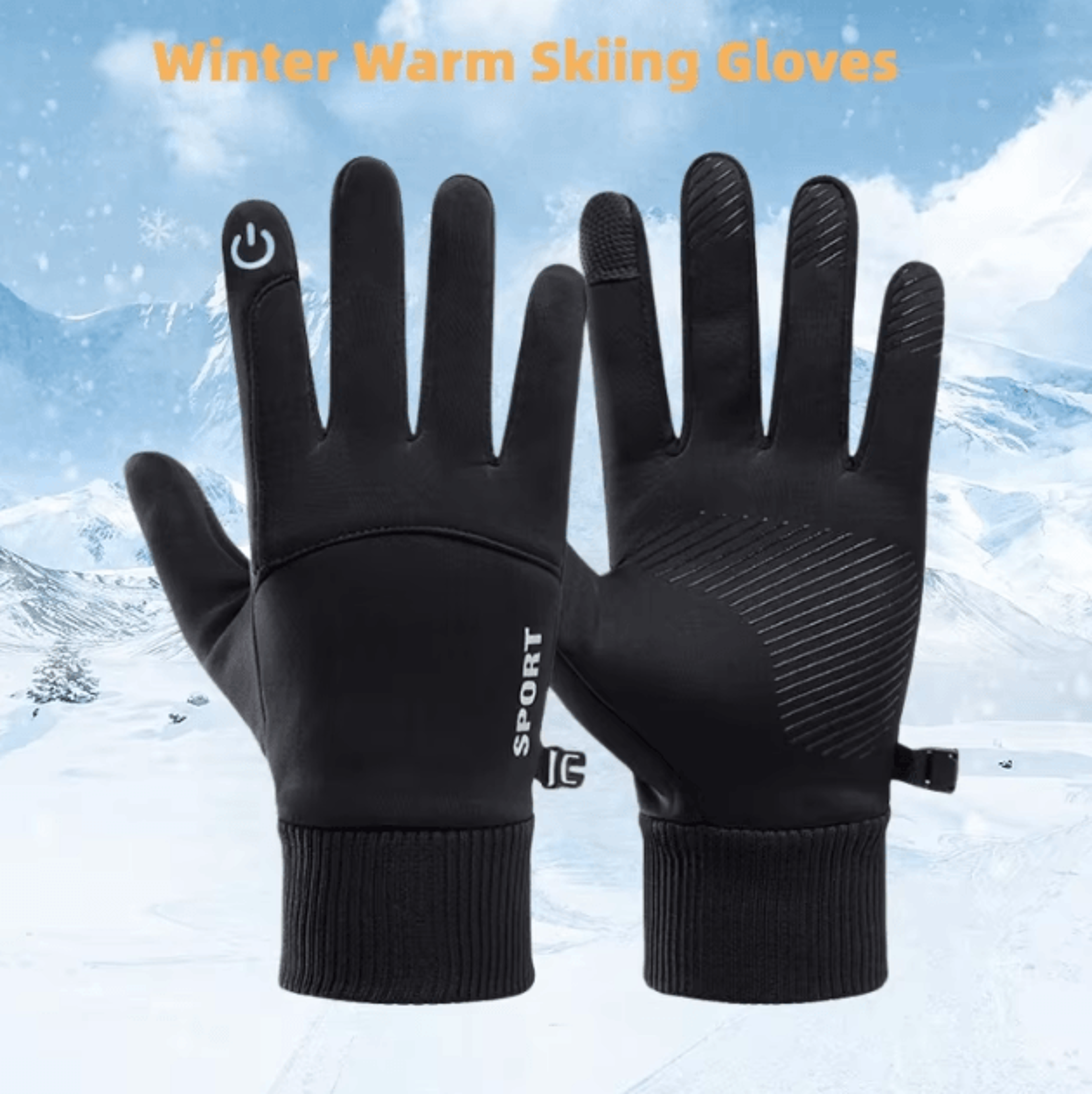 arcticflex waterproof winter touchscreen gloves – windproof thermal grip for outdoor sports