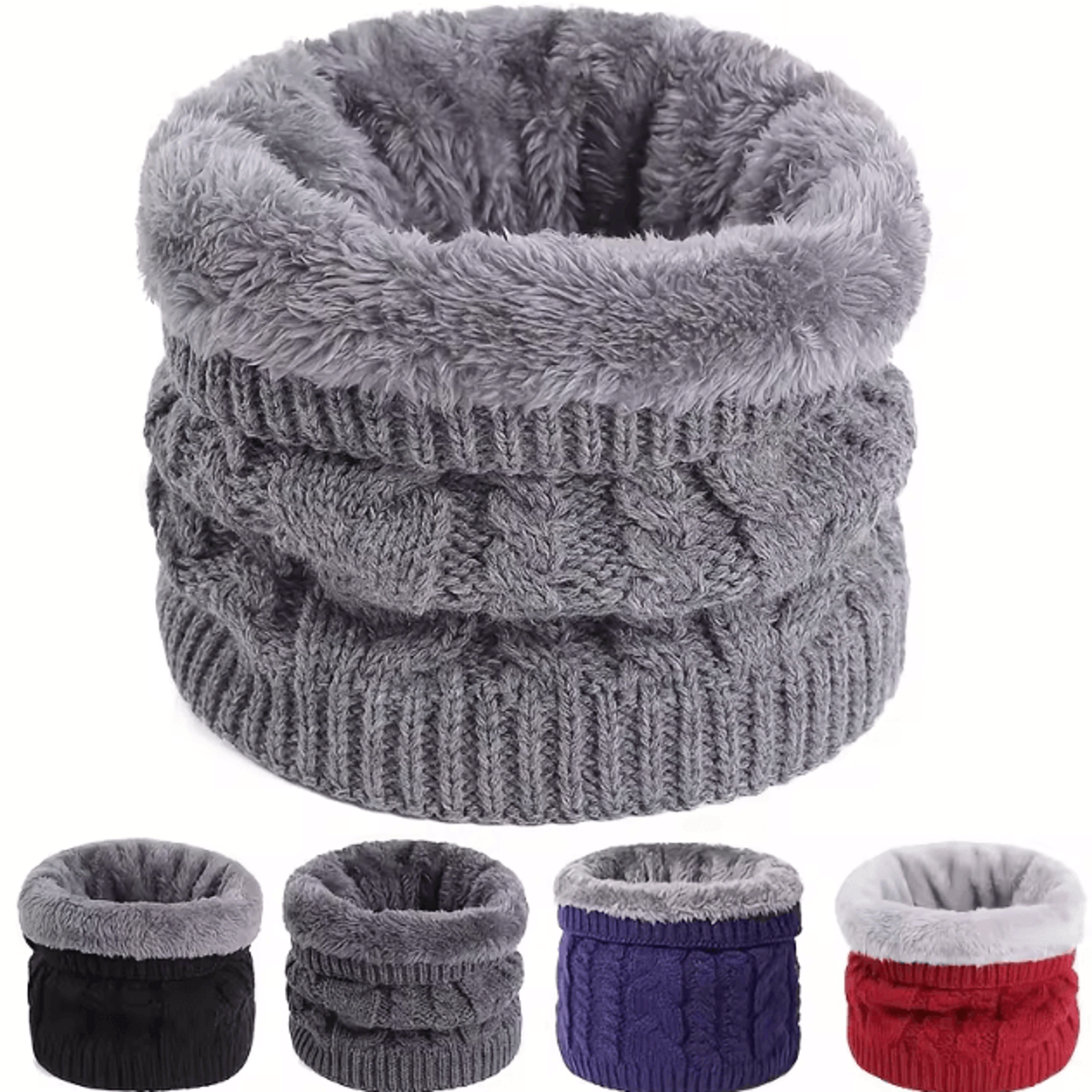 cozyflex thermal winter neck scarf – soft windproof neck gaiter