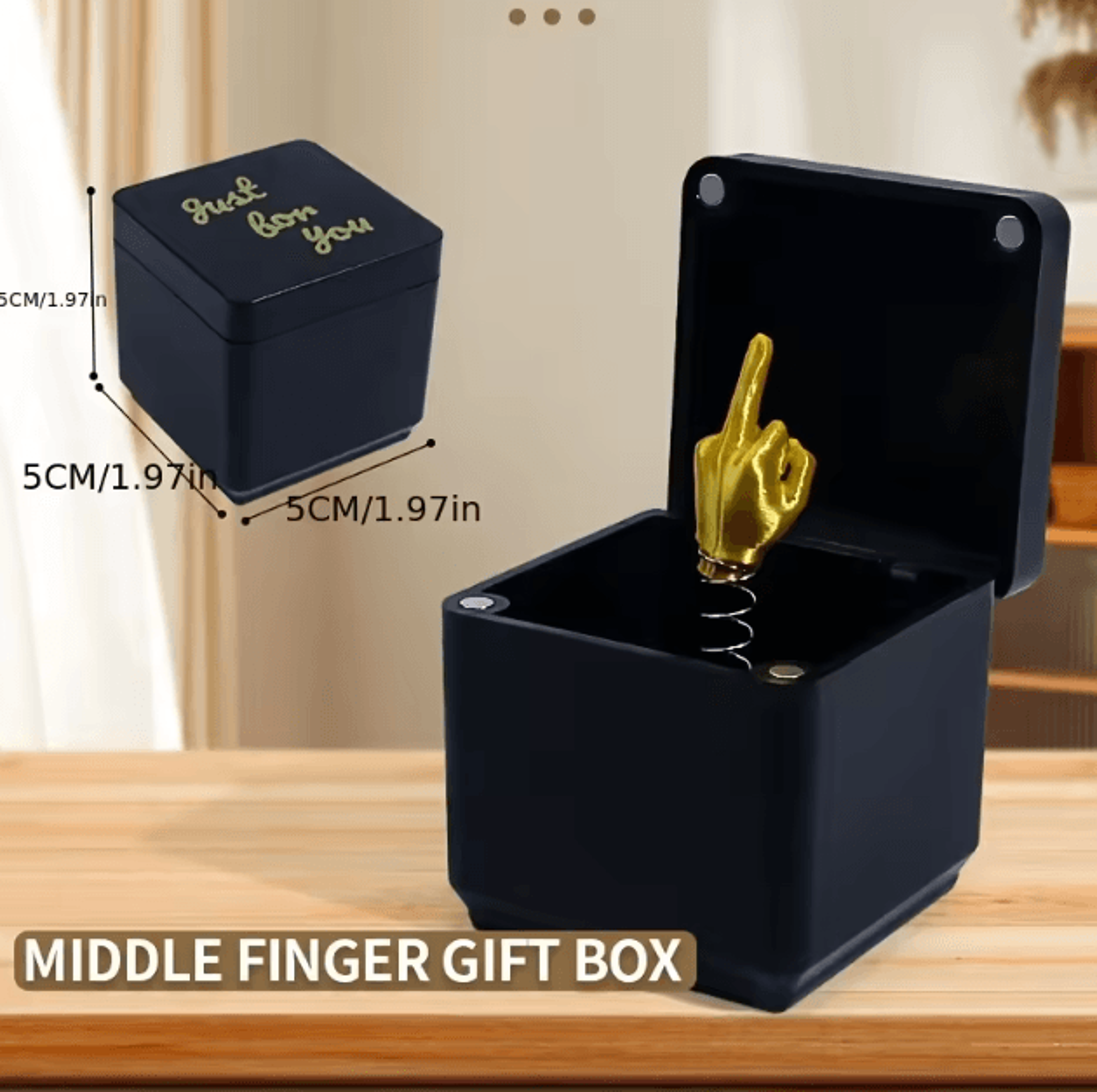 shockbox funny prank gift box – surprise middle finger gag gift
