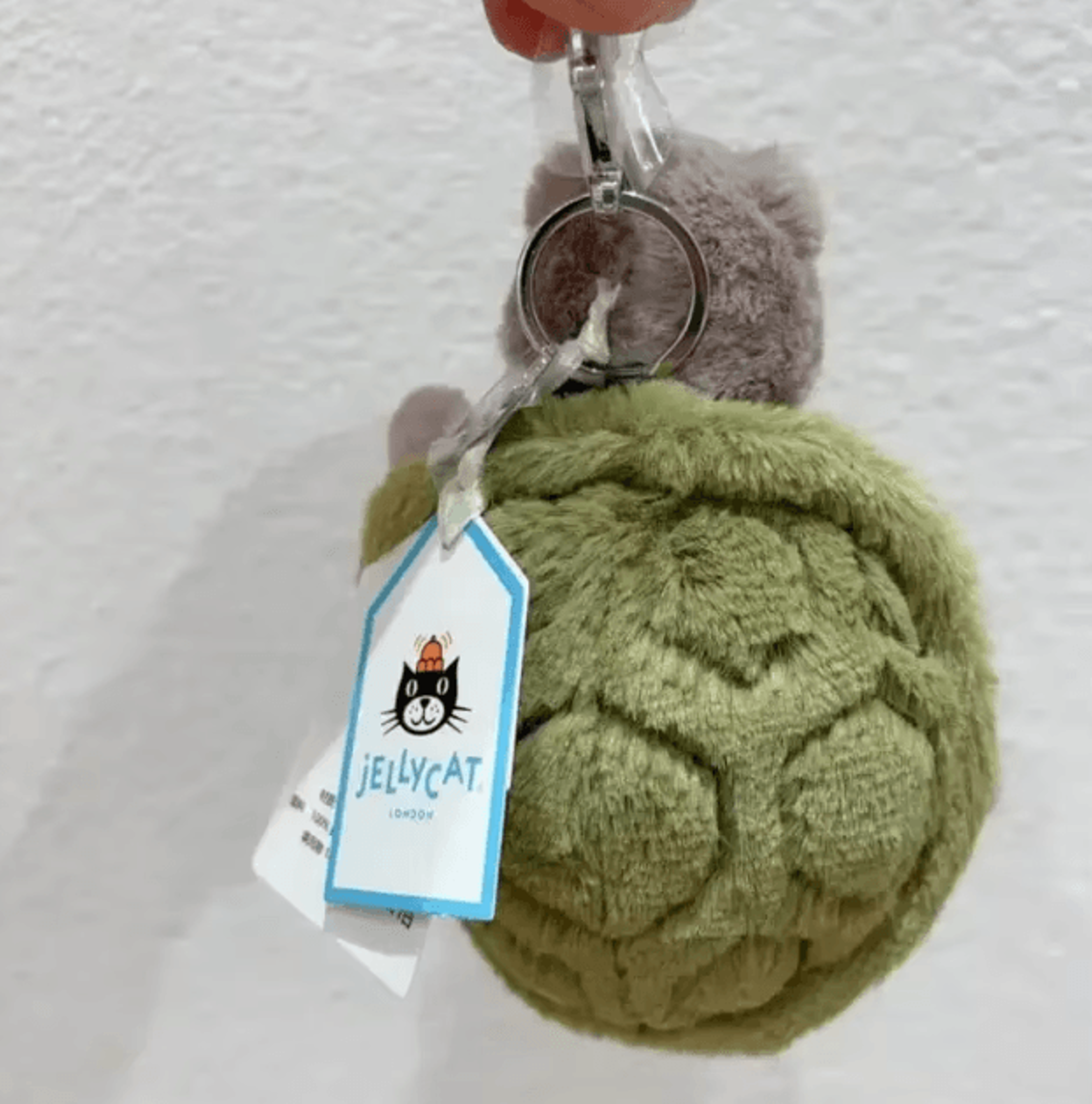 turtlebuddy plush keychain – cute kawaii turtle bag pendant & pet toy (15cm)