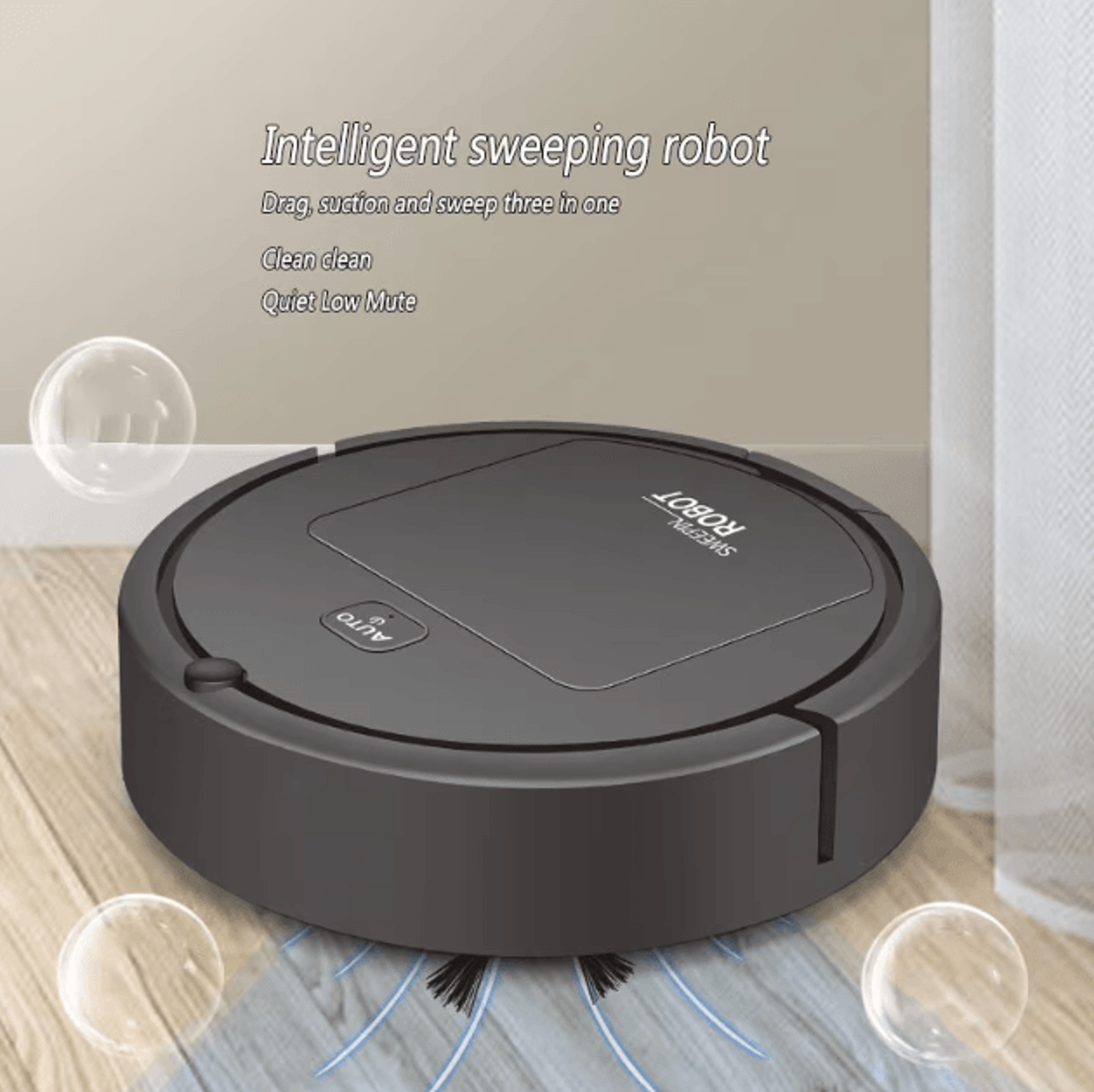 smart automatic robot vacuum cleaner wet & dry sweeping usb rechargeable home cleaner