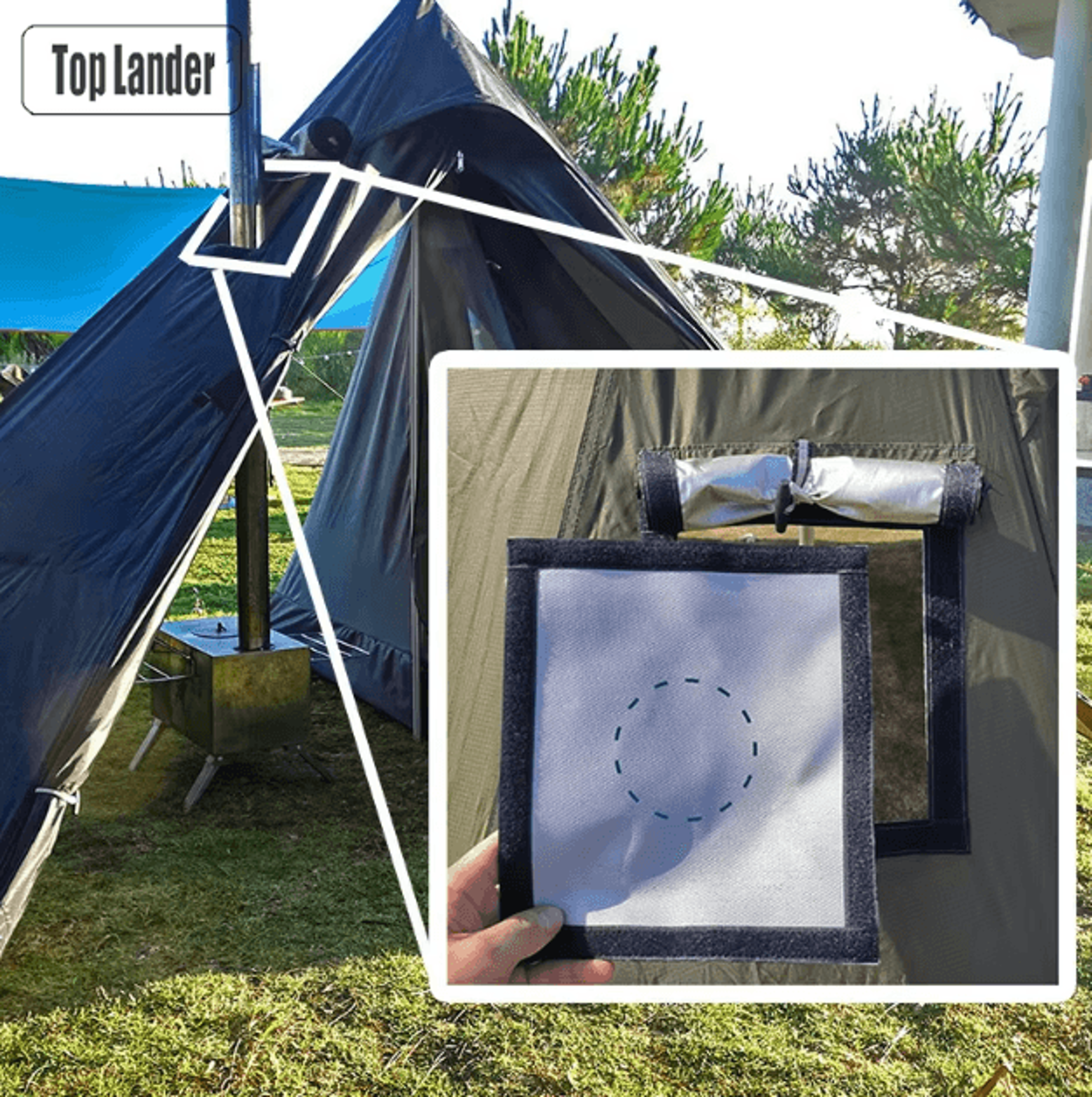 fire-resistant hot tent stove jack for safe winter camping & heat protection
