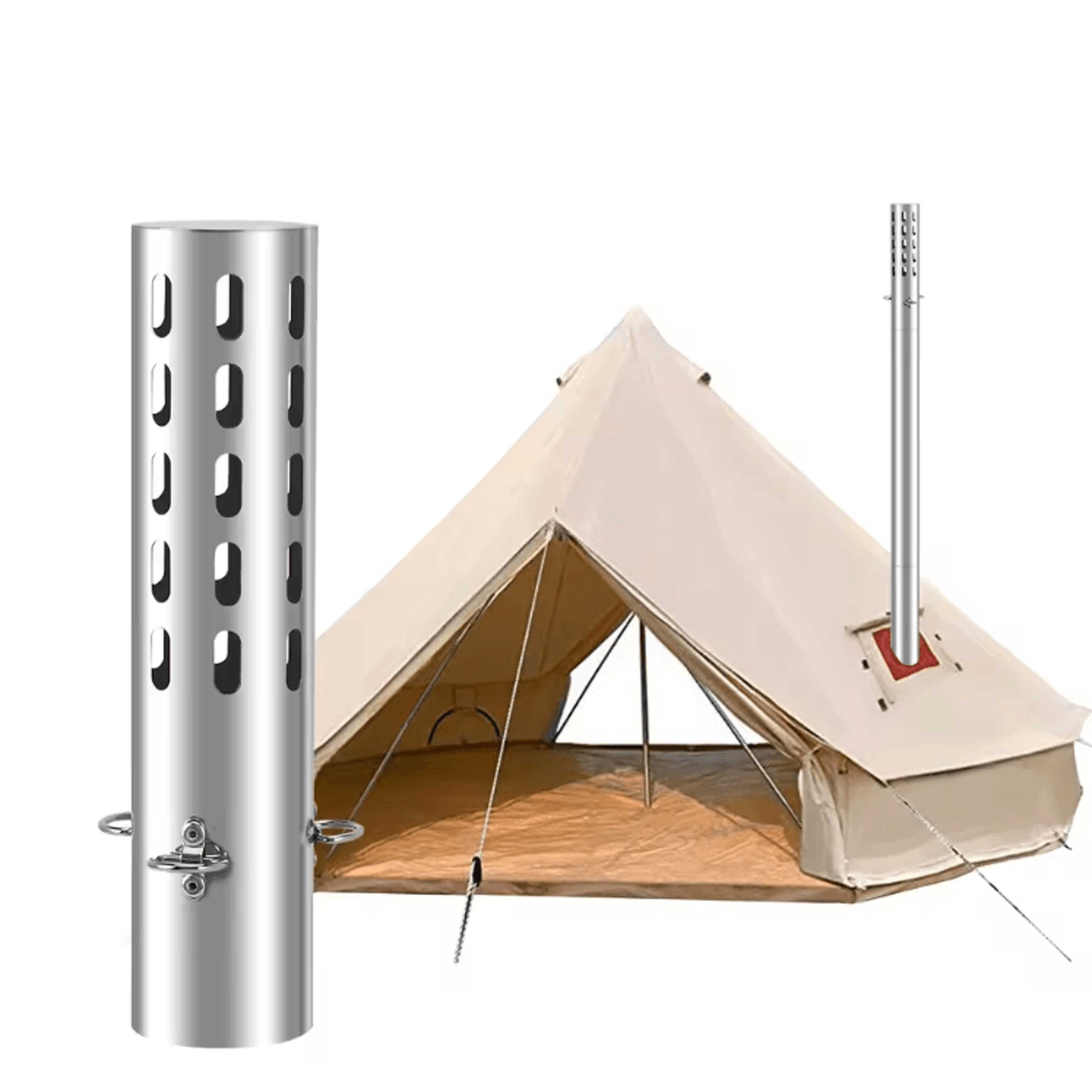 stainless steel tent stove spark arrestor chimney cap for safe outdoor heating