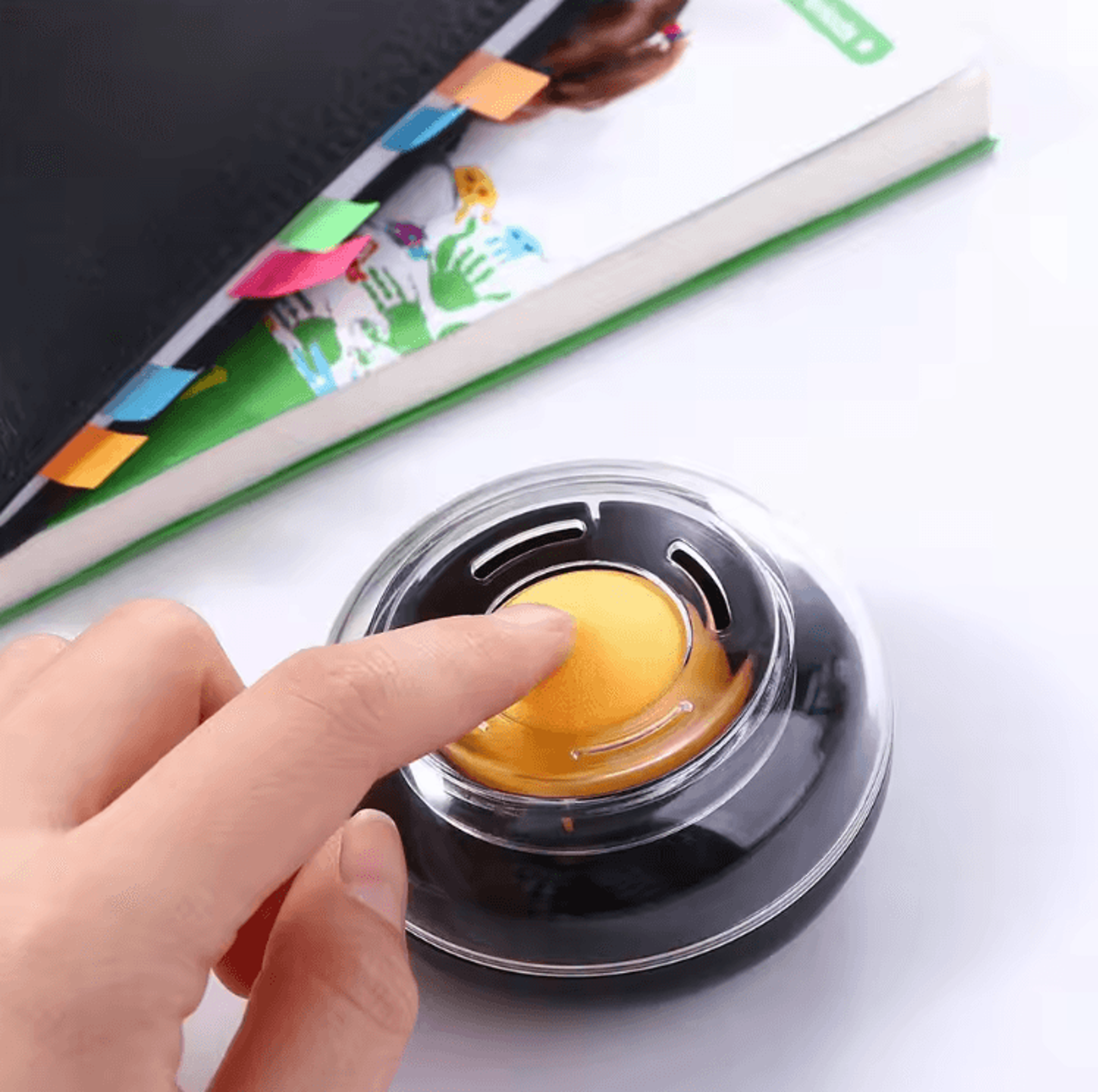 round finger wet sponge – cash counting moistener tool with case