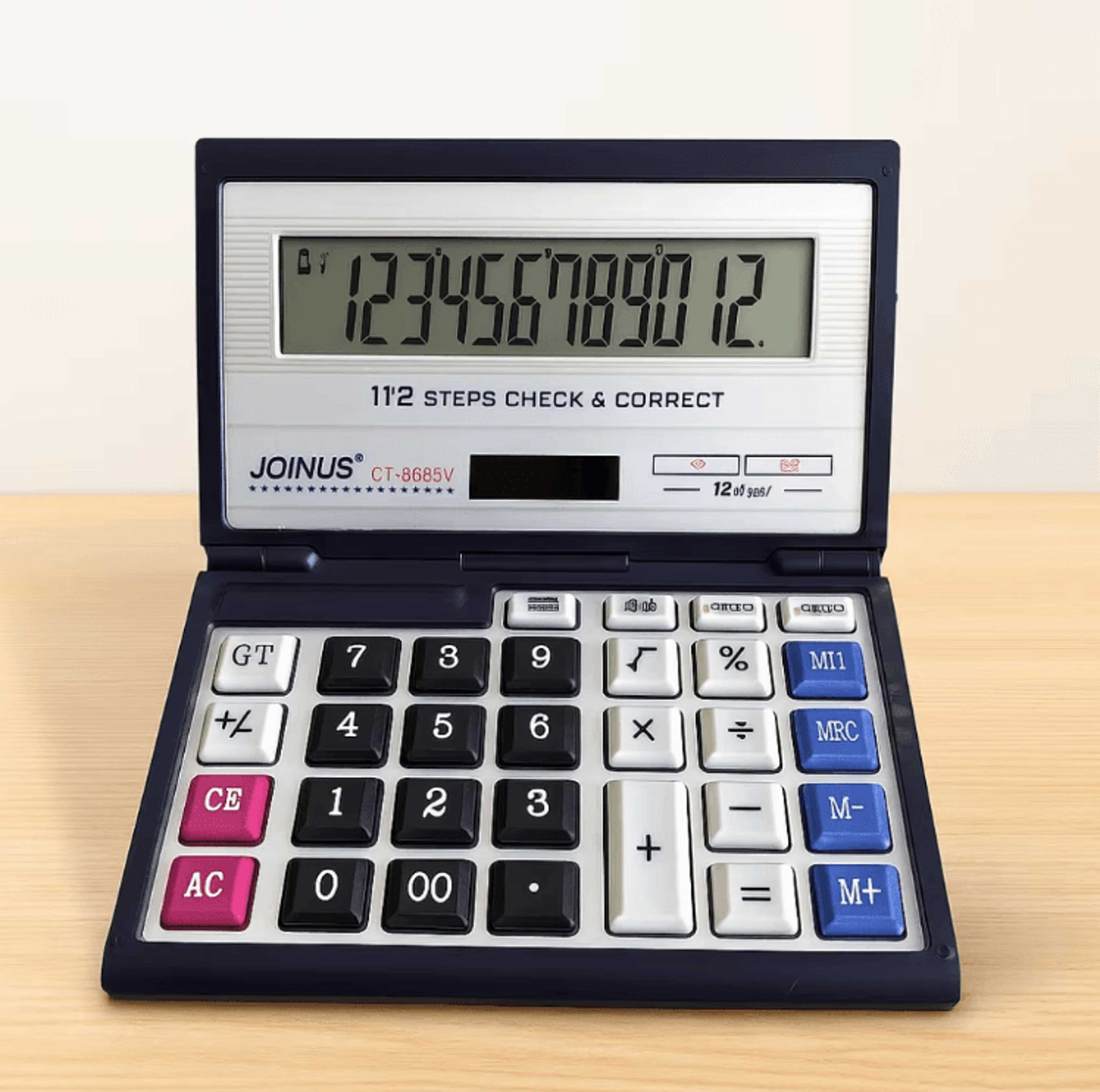 8855v foldable solar calculator – flip portable desktop calculator with large display