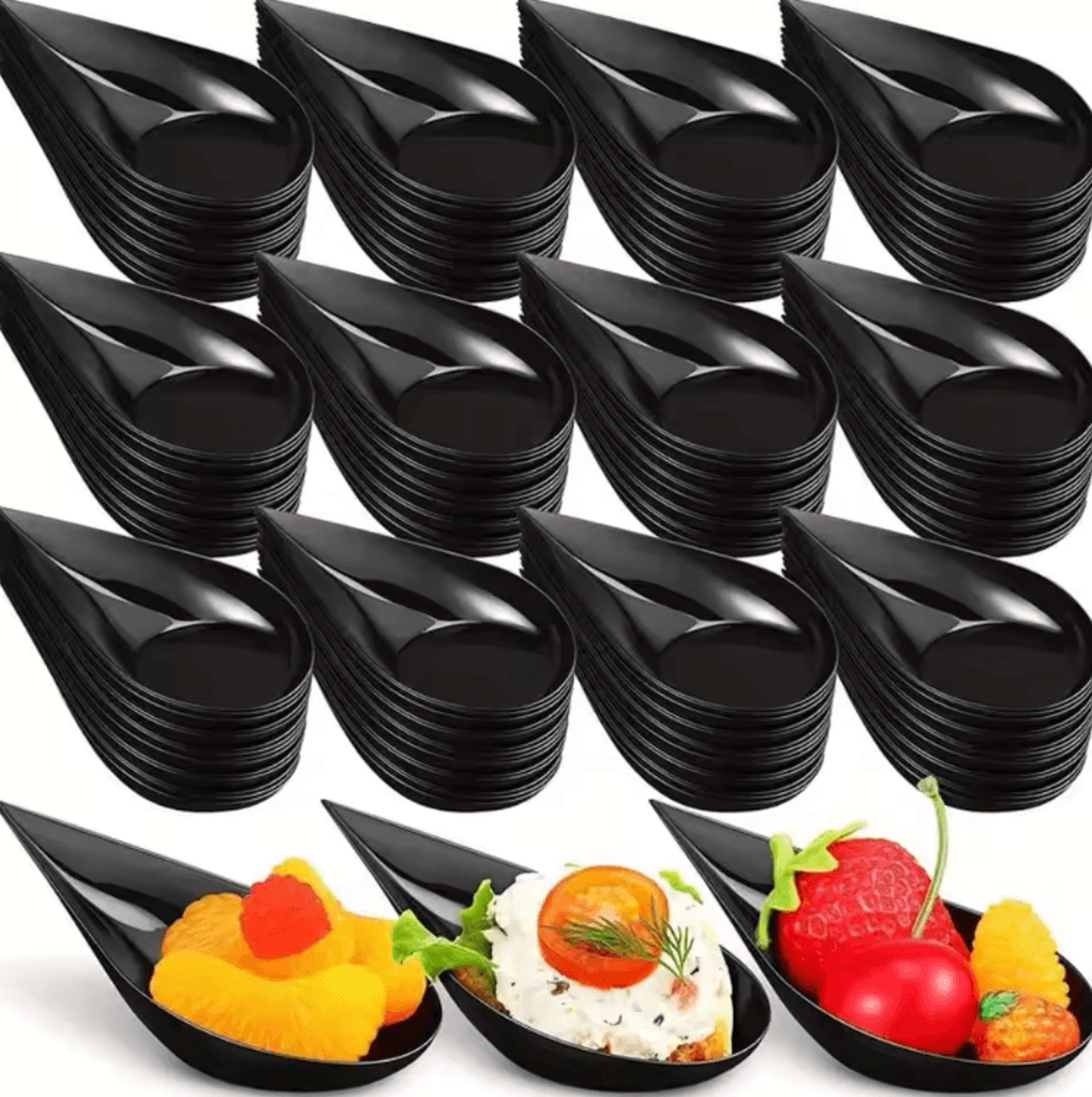 10pcs reusable mini appetizer plates – unbreakable plastic tasting cups for desserts & sauces