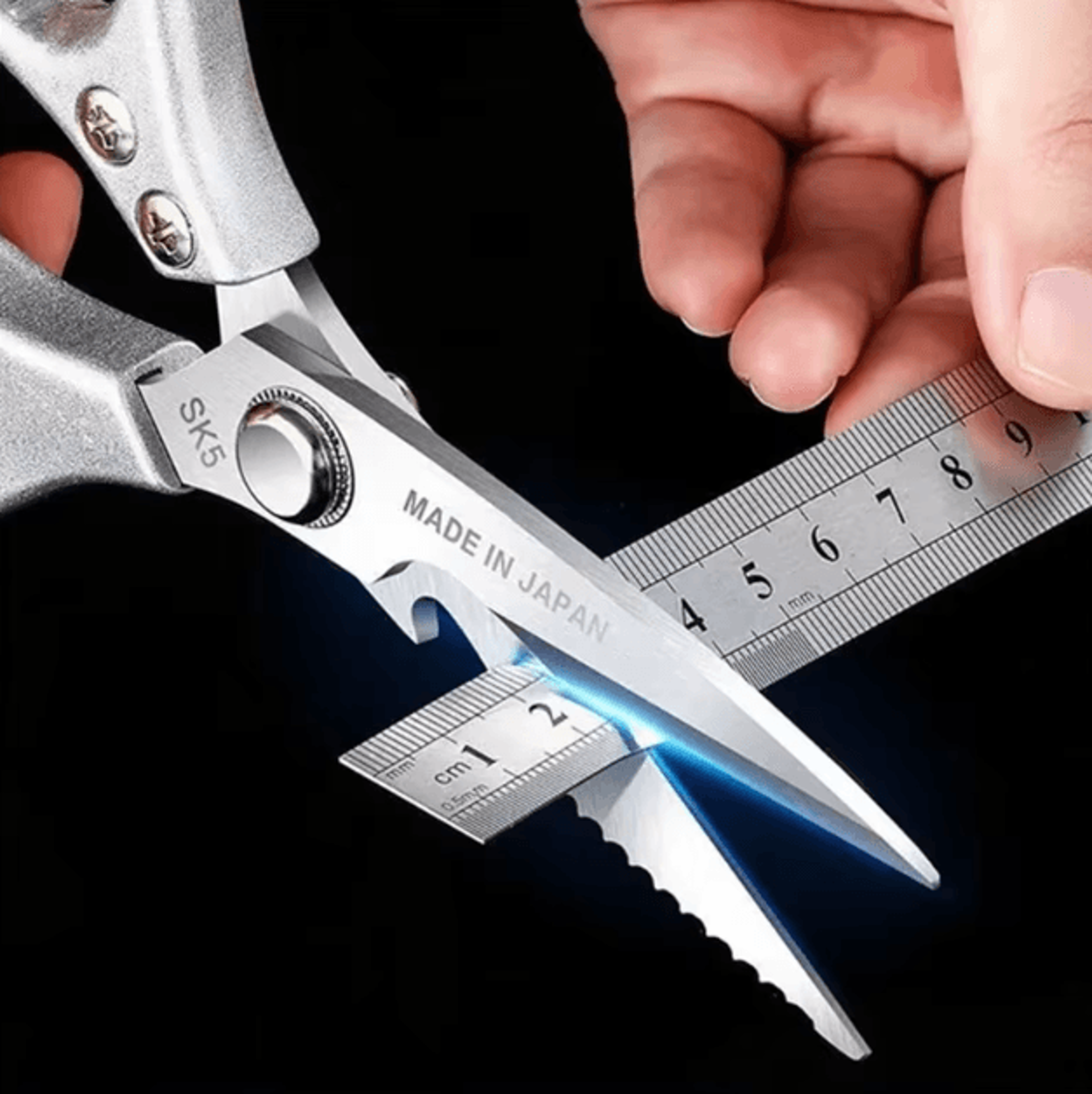 heavy-duty stainless steel kitchen scissors – multifunction poultry shears for meat & food prep
