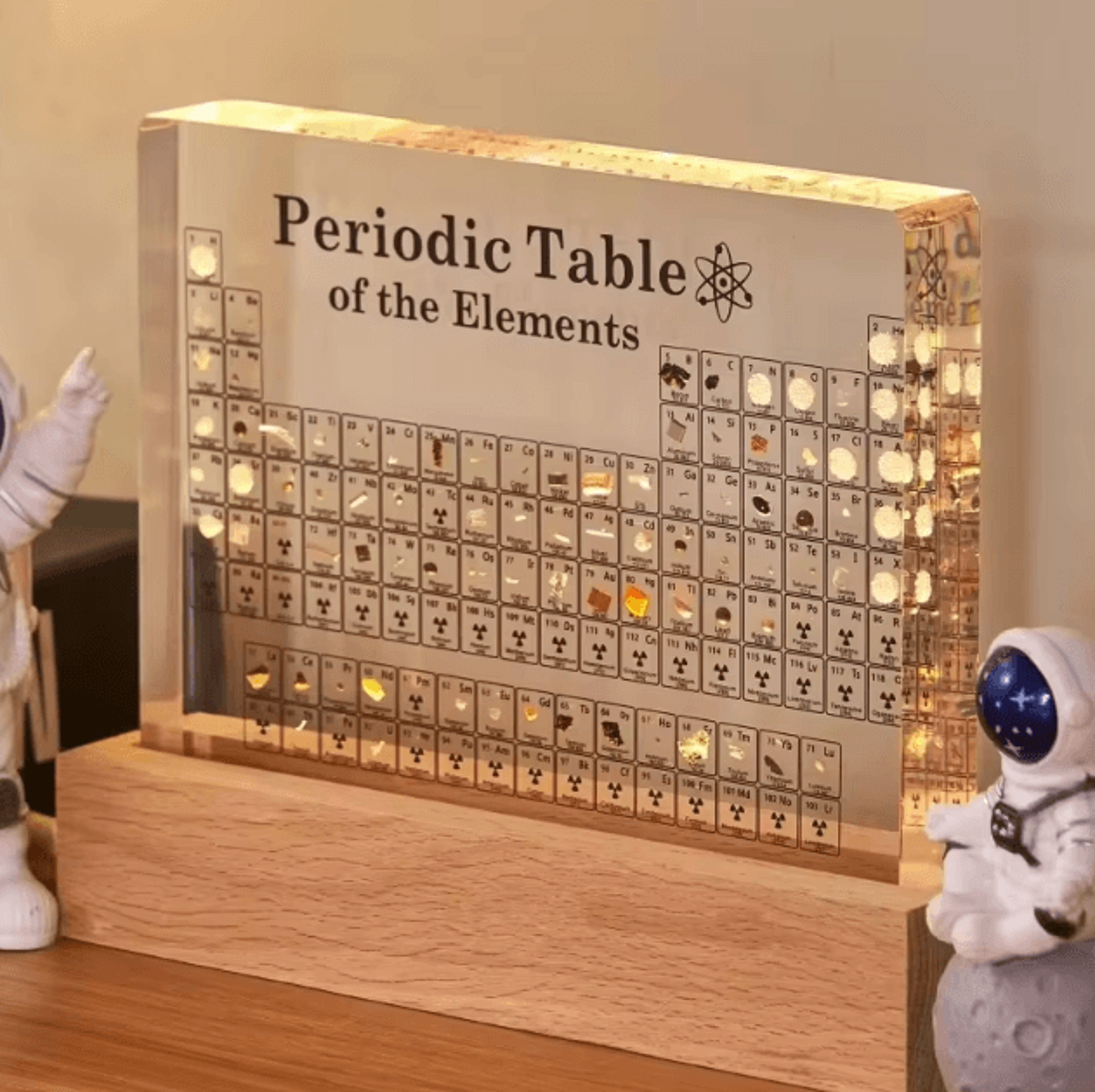 acrylic periodic table display block – mendeleev science desk ornament & educational decor