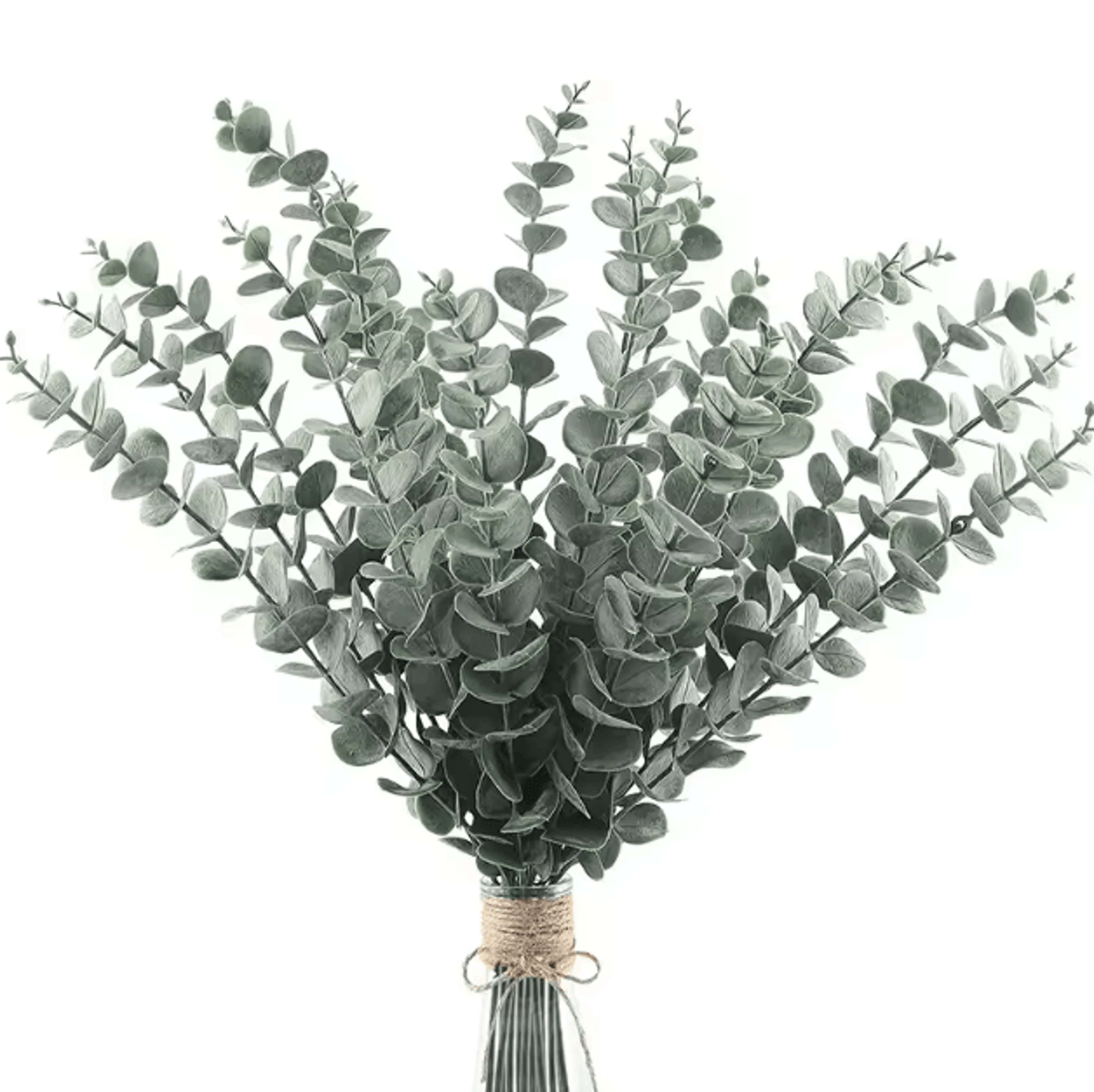 artificial eucalyptus stems set – realistic greenery for diy decor & events (20pcs)