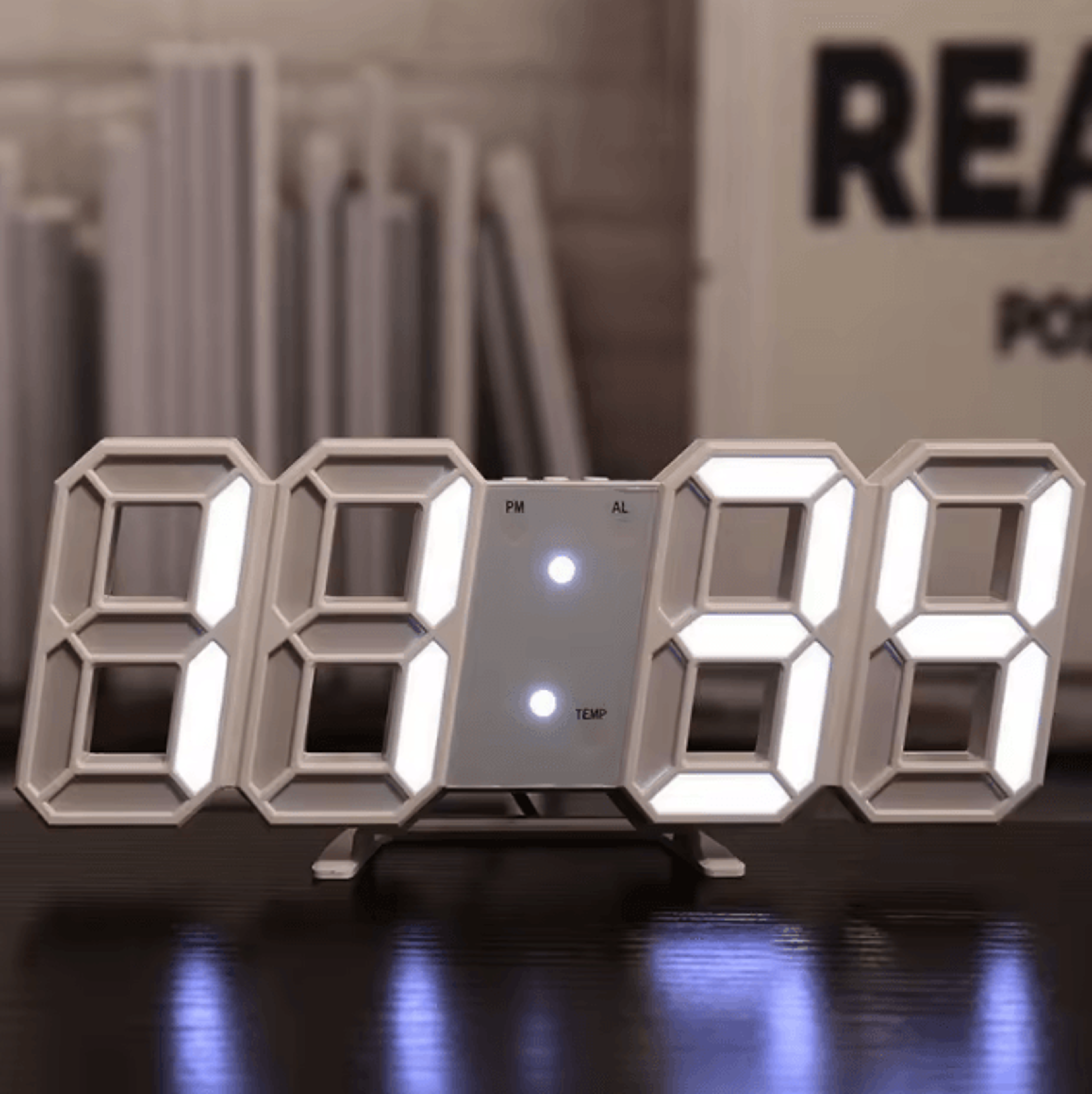 3d led voice activated digital clock – silent luminous desk alarm for modern spaces
