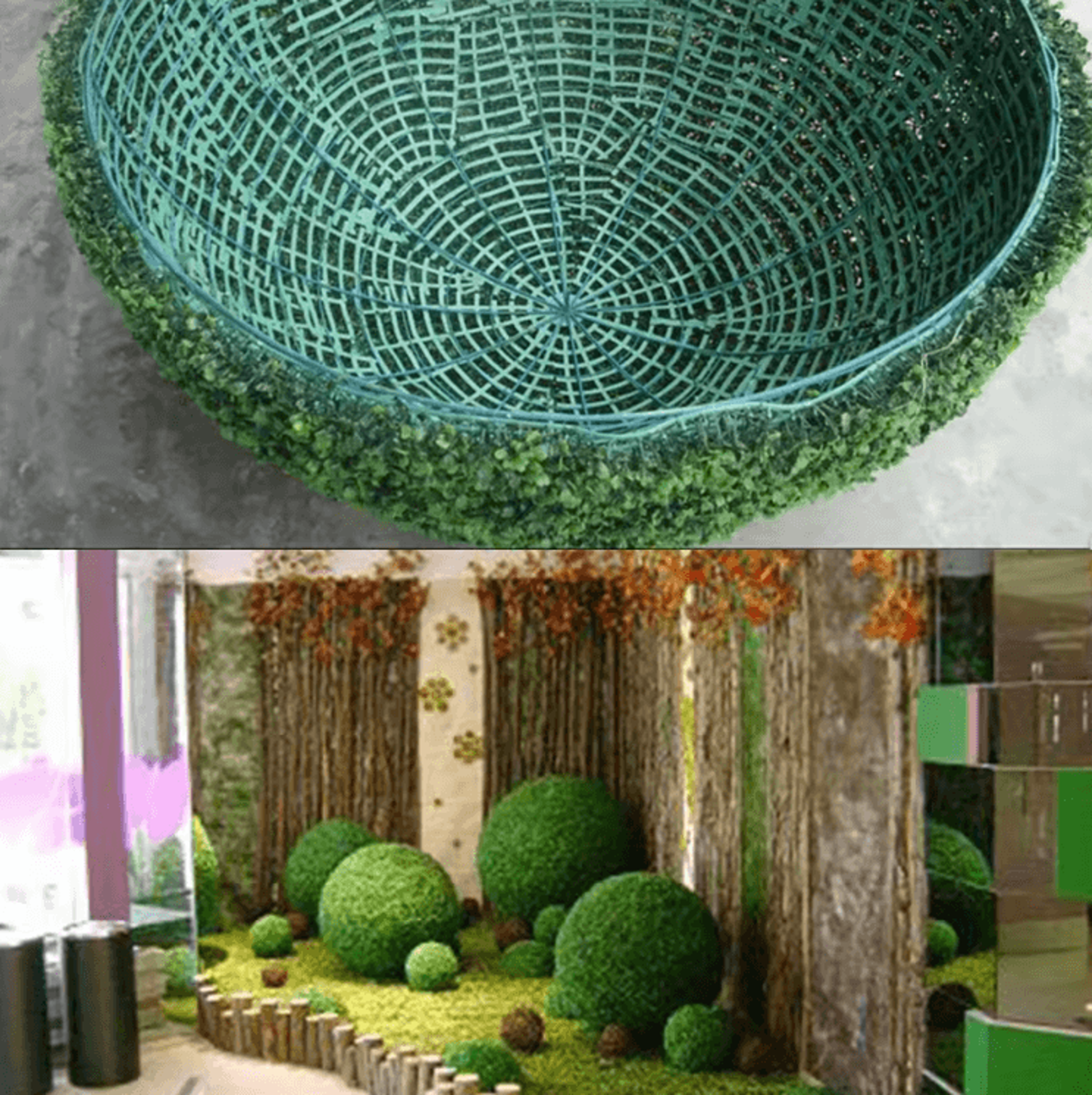 artificial plant ball decor – realistic faux greenery sphere for home & garden styling