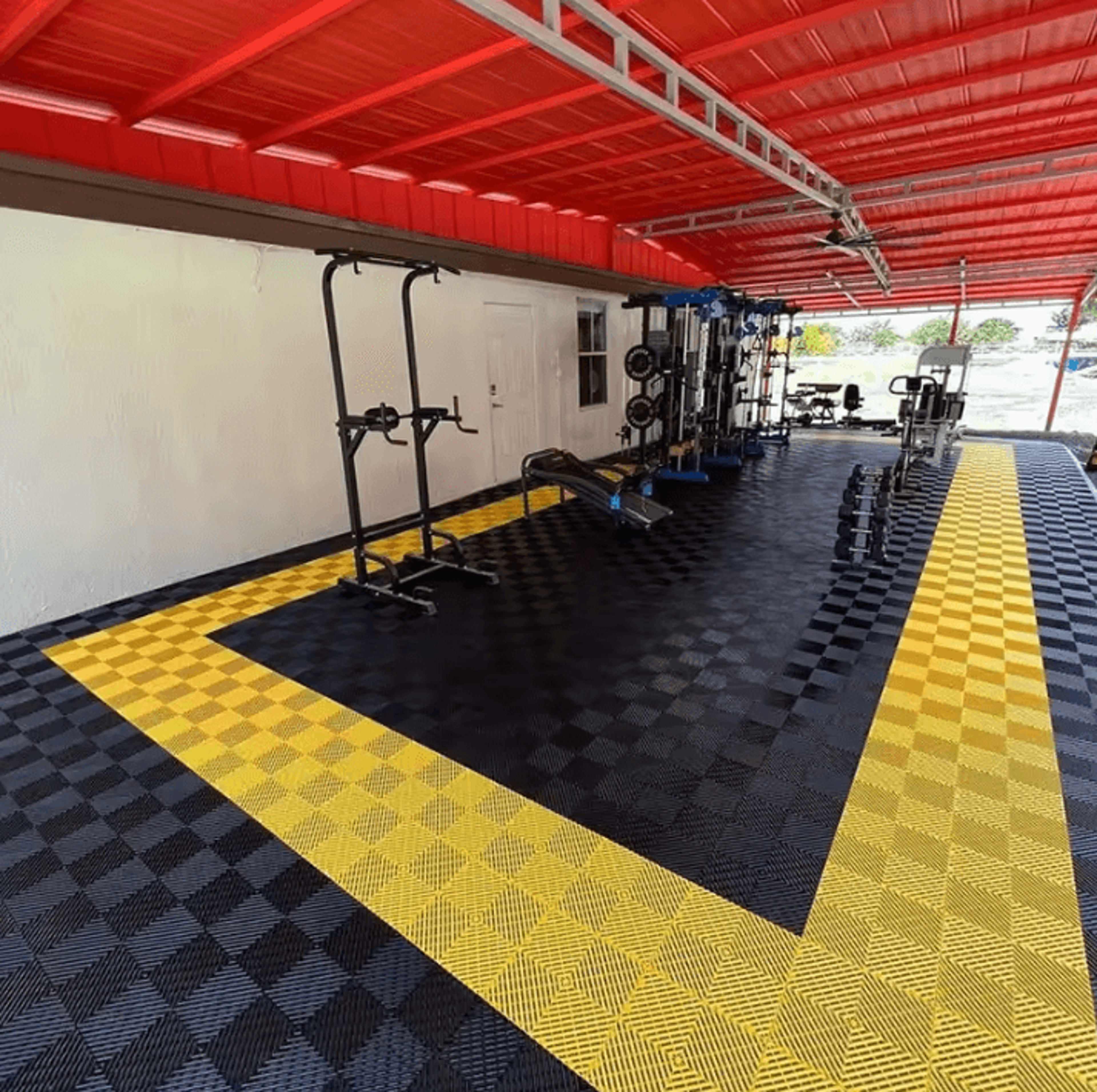 interlocking garage floor tiles – vented non-slip modular flooring for indoor & outdoor use